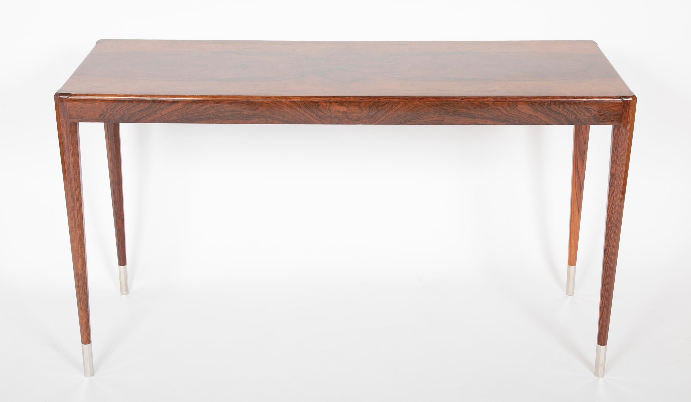 Mid-Century Modern Custom Hall Table in Rosewood by Dominique France