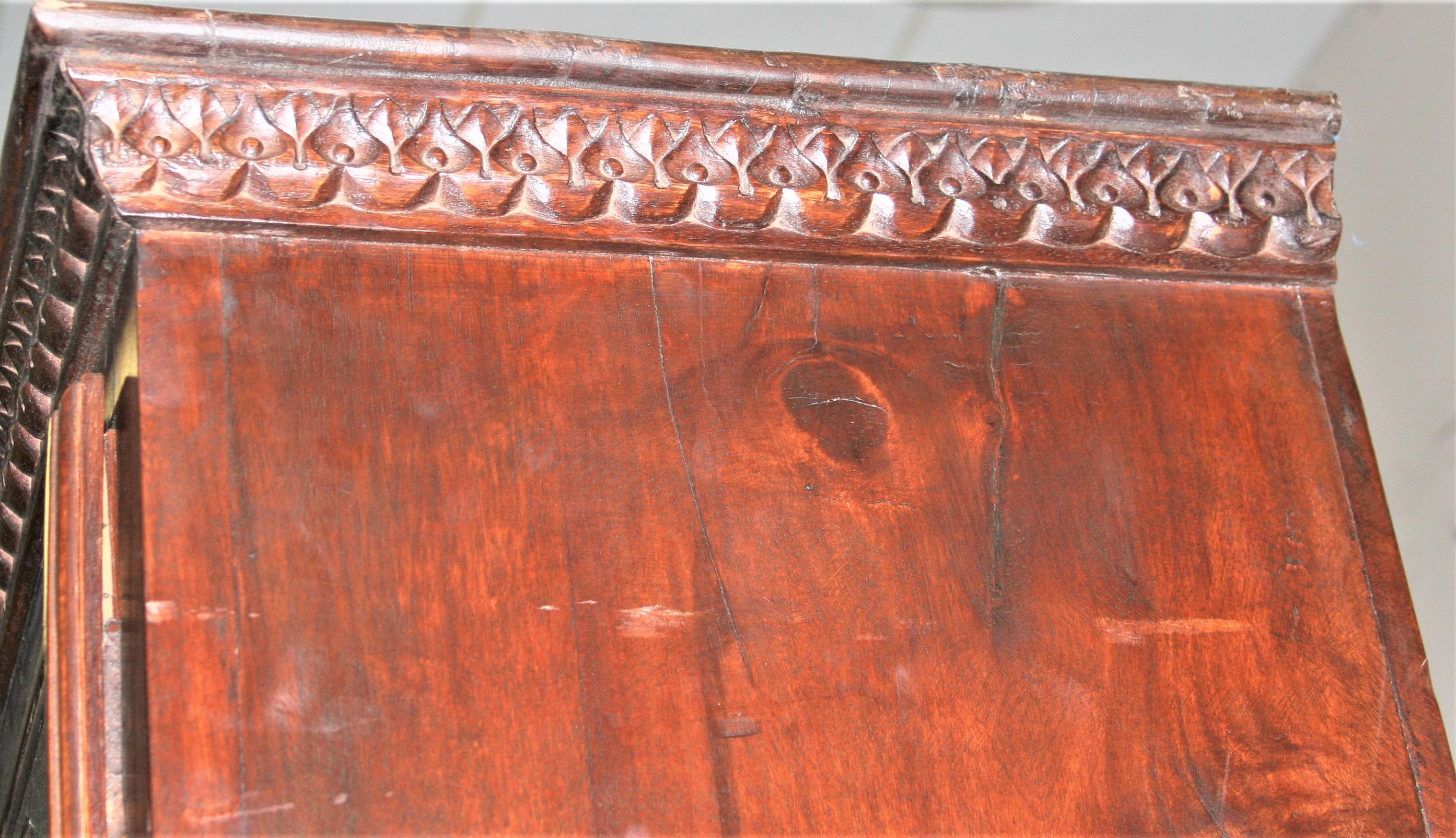 Custom Hand Crafted Teak Wood Cabinet Using a Door from 19th Century Mansion For Sale 7