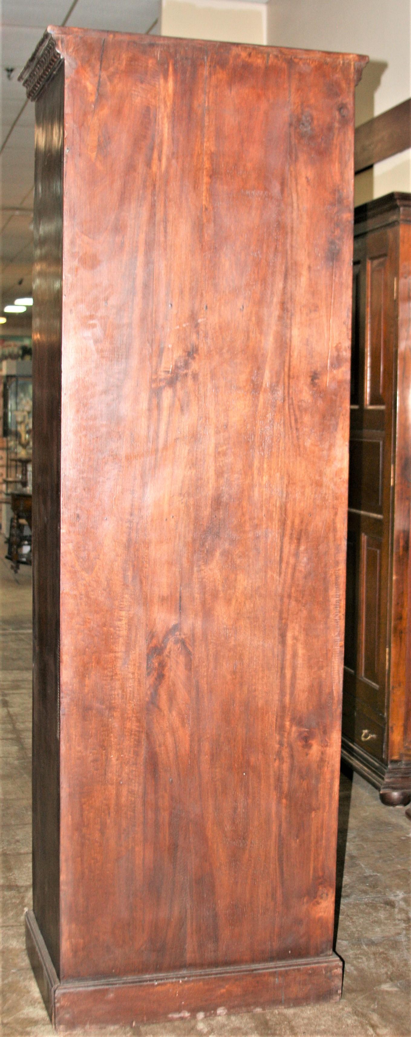 Custom Hand Crafted Teak Wood Cabinet Using a Door from 19th Century Mansion For Sale 8