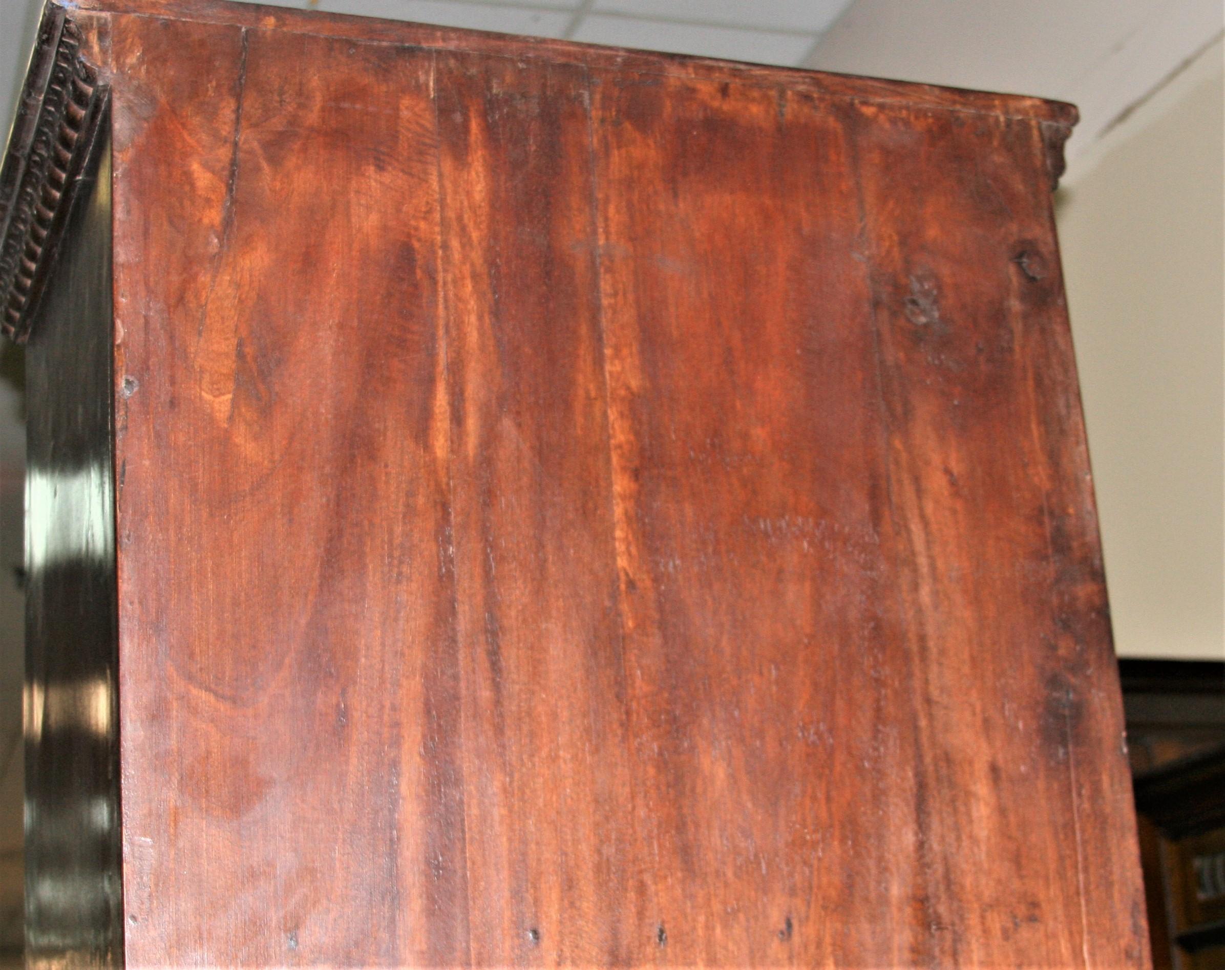 Custom Hand Crafted Teak Wood Cabinet Using a Door from 19th Century Mansion For Sale 9