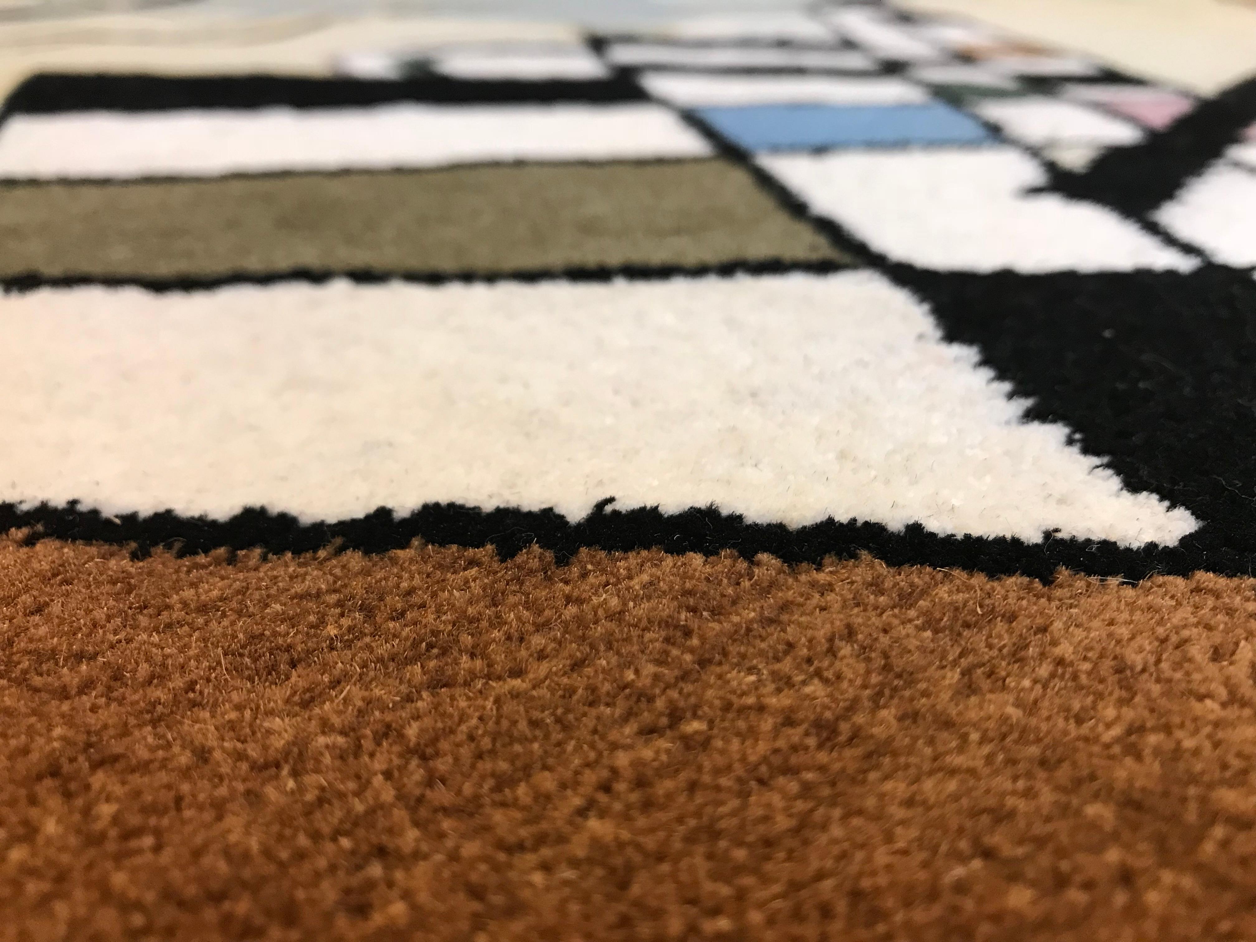 Maßgefertigter handgeknüpfter Teppich, nach Wassily Kandinsky-Komposition VIII. Wolle, Seide im Zustand „Neu“ im Angebot in Munich, DE