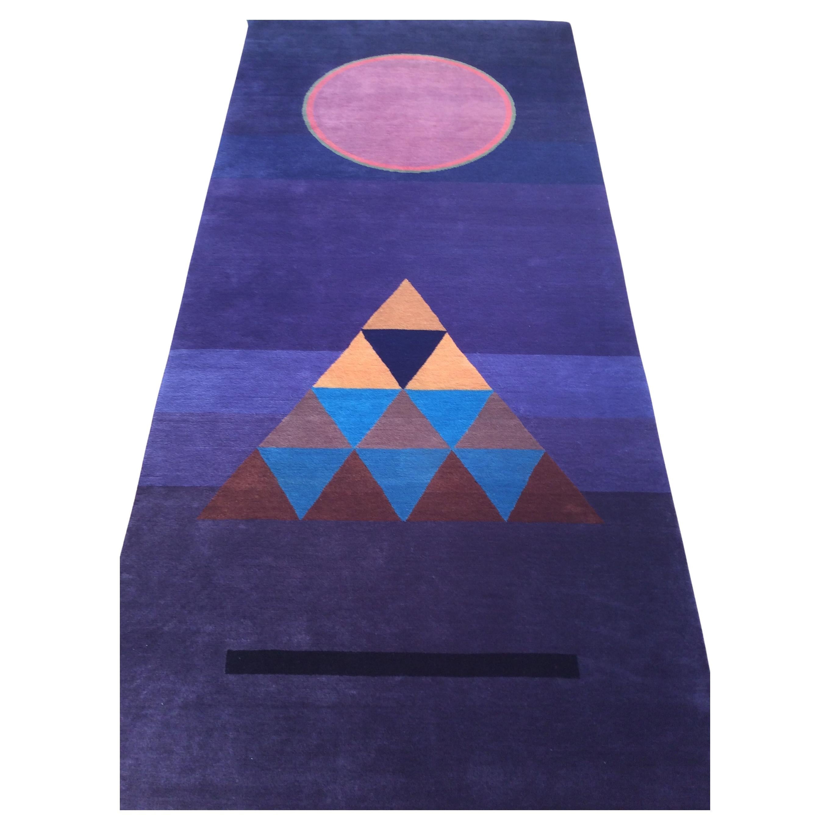 Maßgefertigter handgeknüpfter Teppich: Schlussfolgerung“ nach Wassily Kandinsky (Bauhaus) im Angebot