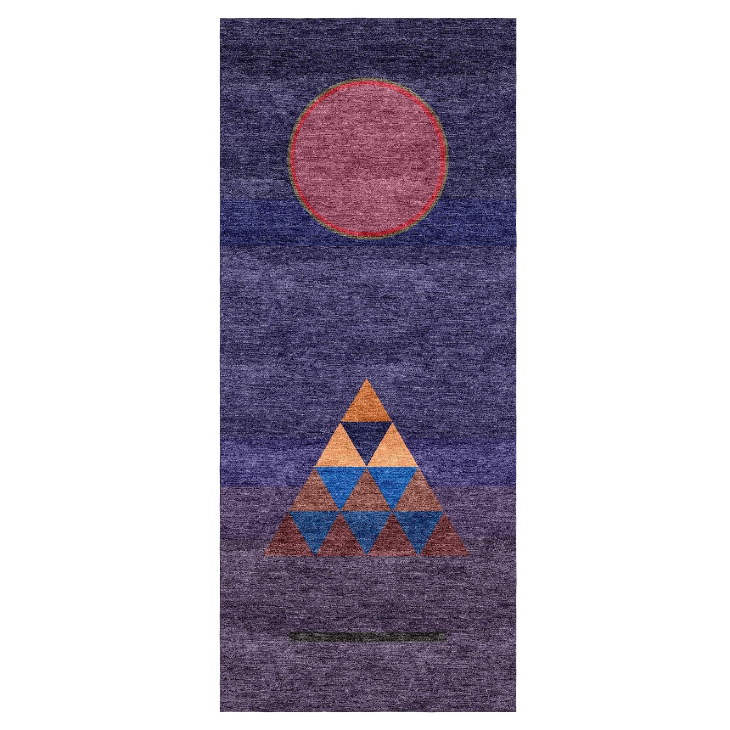 Custom Hand knotted Rug: “Conclusion" After Wassily Kandinsky For Sale