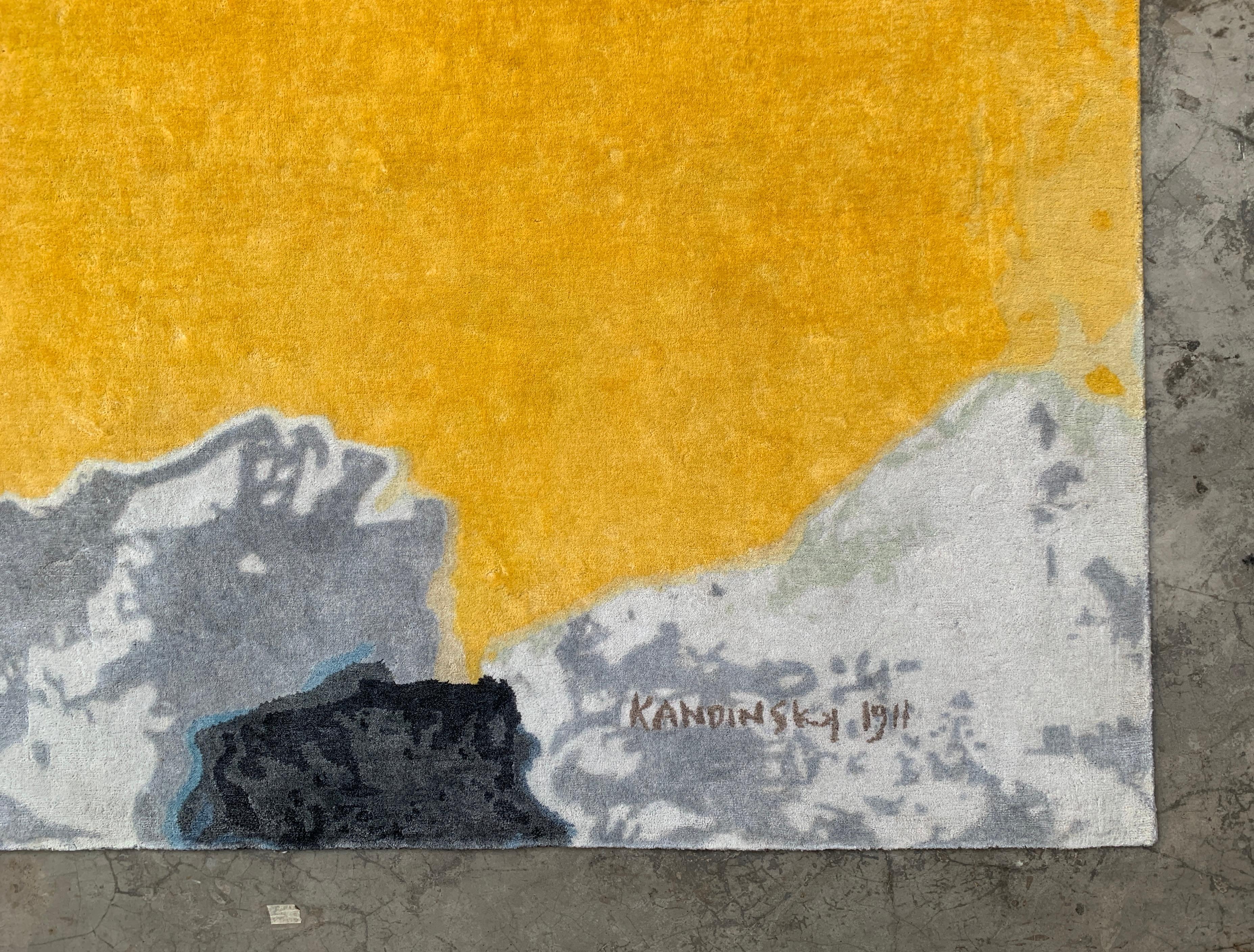 Maßgefertigter handgeknüpfter Teppich: Impression III (Konzert)“ nach Wassily Kandinsky (Indisch) im Angebot