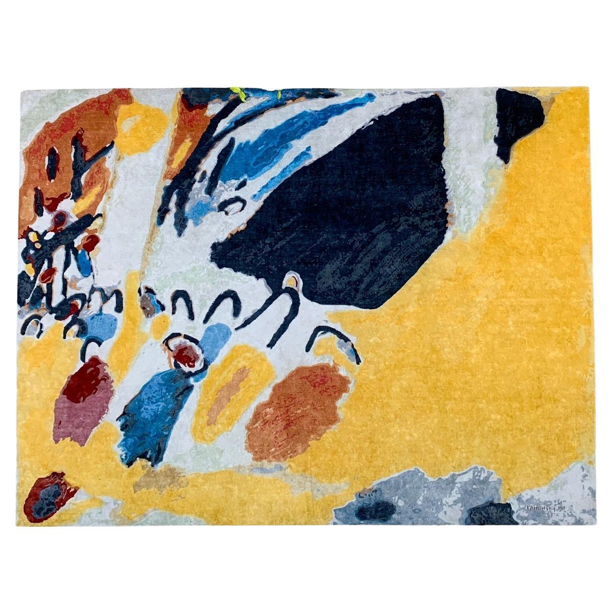 Custom Hand knotted Rug: “Impression III (Concert)" After Wassily Kandinsky For Sale
