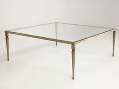 French Louis XVI Bronze Square Coffee Table Custom Hand-Made in Chicago Any Size