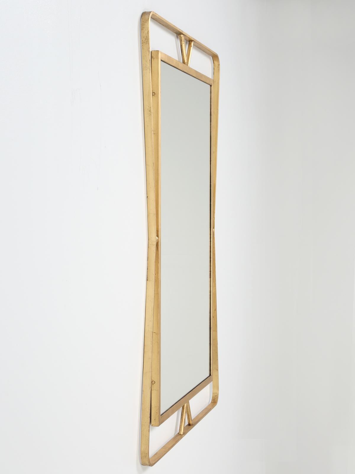 Custom Hand-Made by Old Plank Gilded Wall Mirror Available Any Dimension, Finish For Sale 5