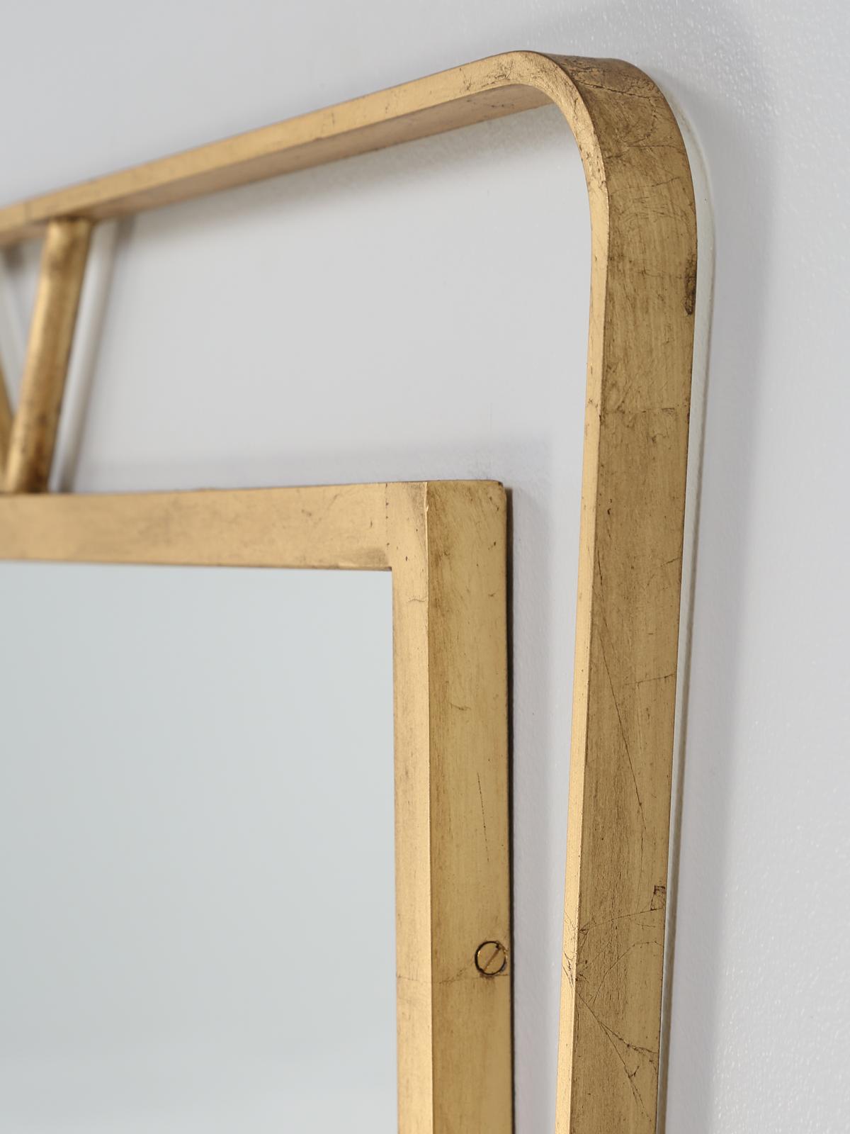 Hand-Crafted Custom Hand-Made by Old Plank Gilded Wall Mirror Available Any Dimension, Finish For Sale