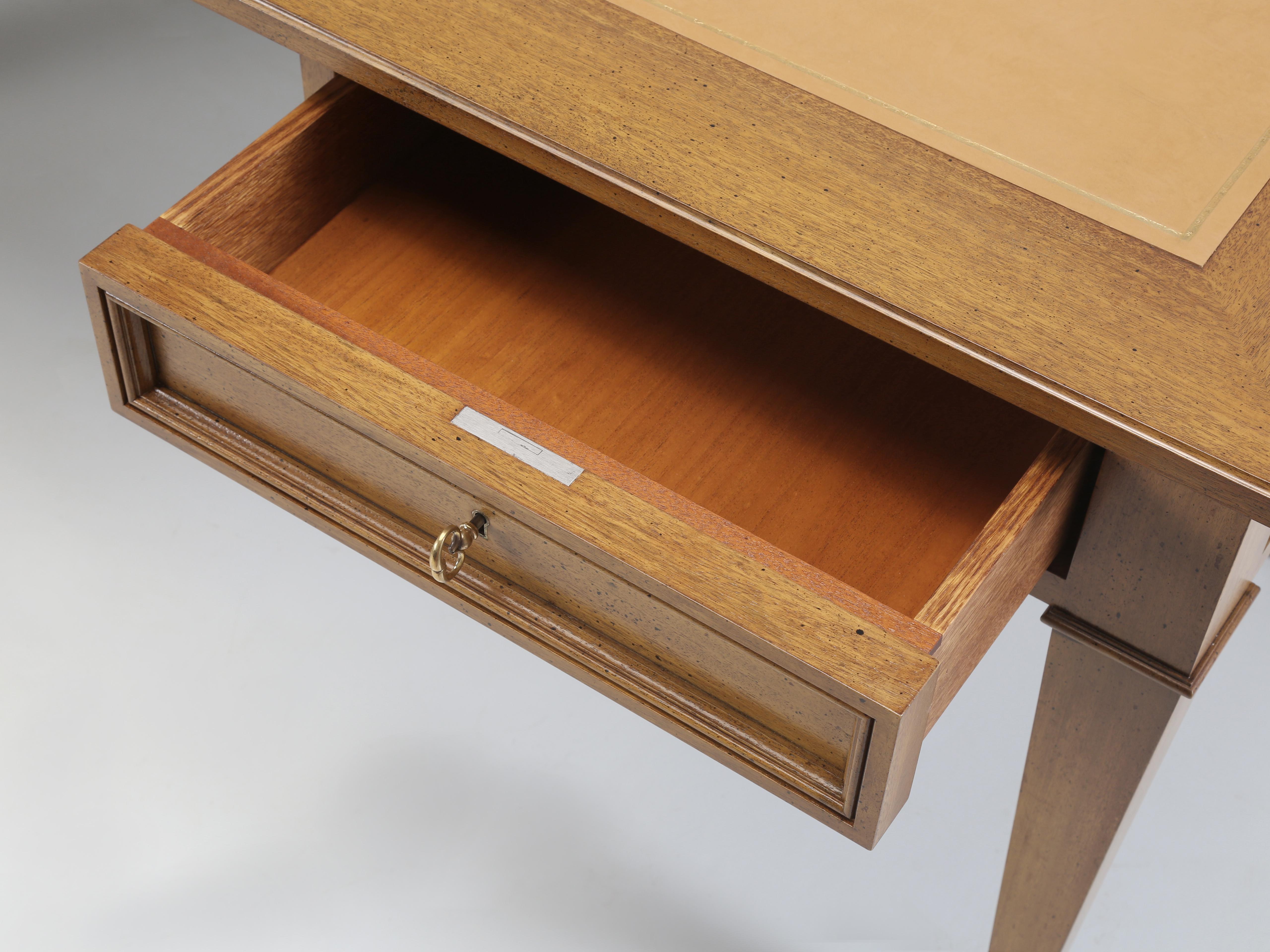 Contemporary Custom Hand-Made Desk by Old Plank in French Directoire Style New Made to Order For Sale