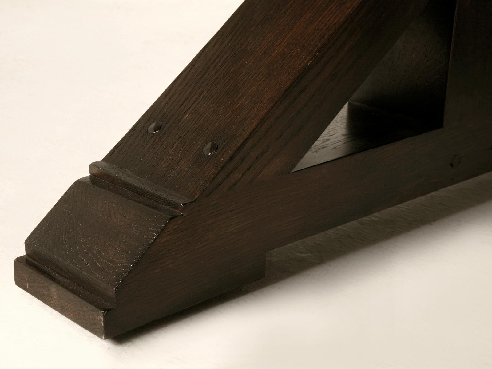 Custom Handmade Eiche Französisch Stil Esstisch Jede Größe oder Oberfläche von Old Plank im Angebot 3