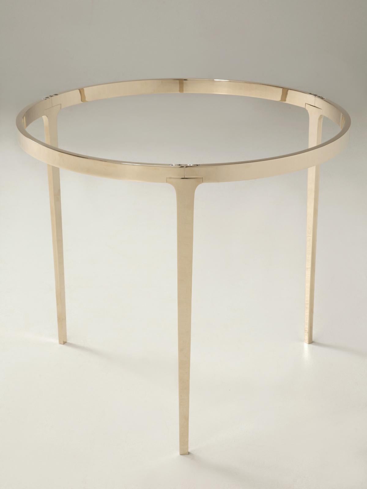 Custom Handmade Round Center Hall Table in Solid Bronze Available in Most Sizes For Sale 8