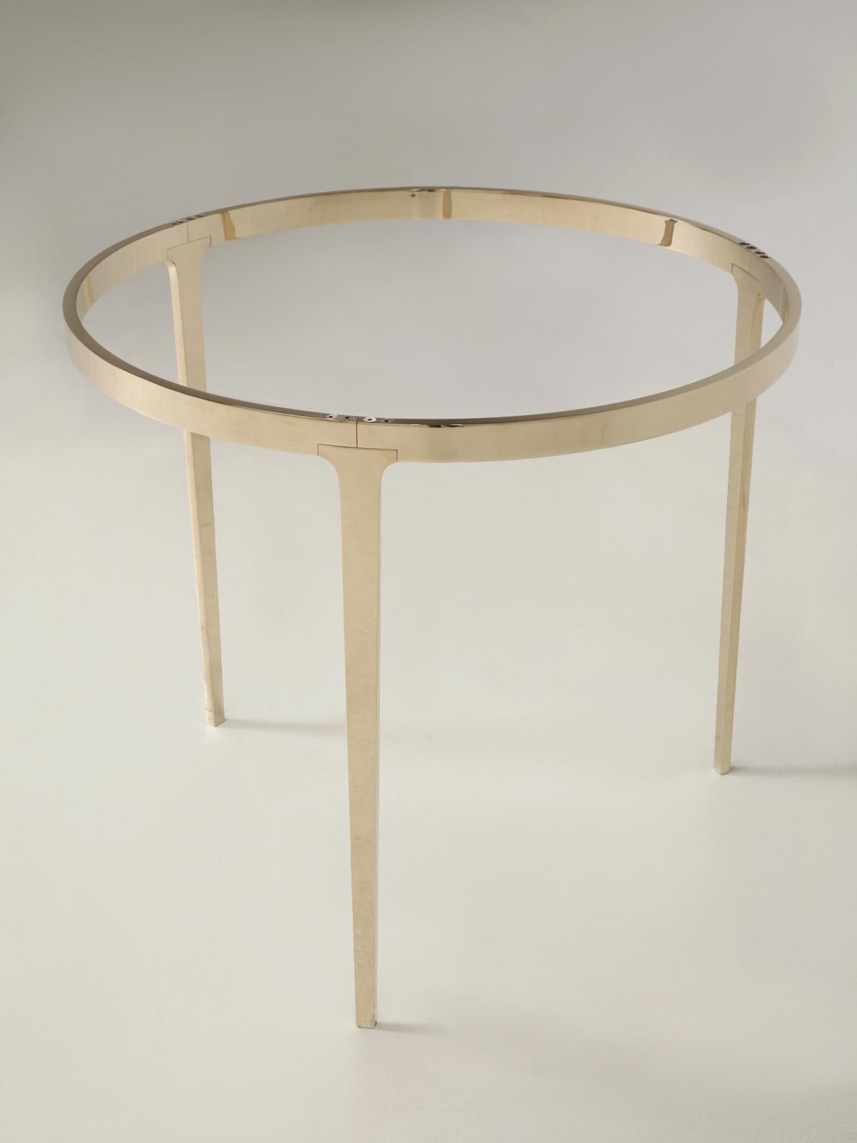 Custom Handmade Round Center Hall Table in Solid Bronze Available in Most Sizes For Sale 9
