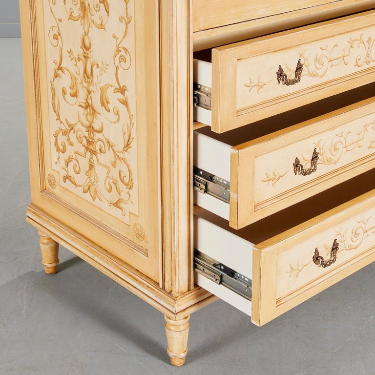 Custom Hand Painted Louis XVI Style Armoire by Ned Marshall Interiors ...