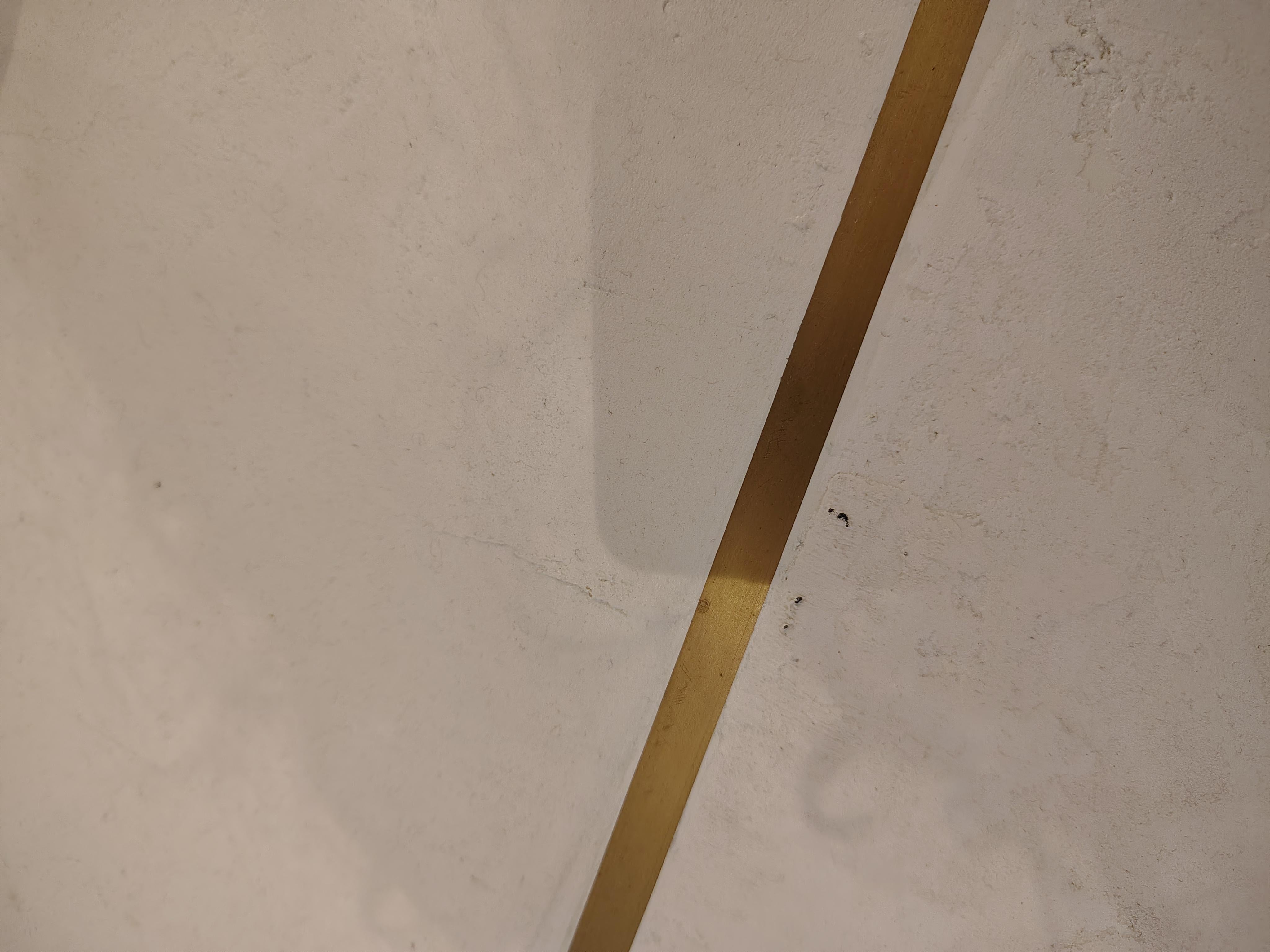 Custom Hand Troweled Plaster and Brass Coffee Table by Michael Habachy For Sale 2