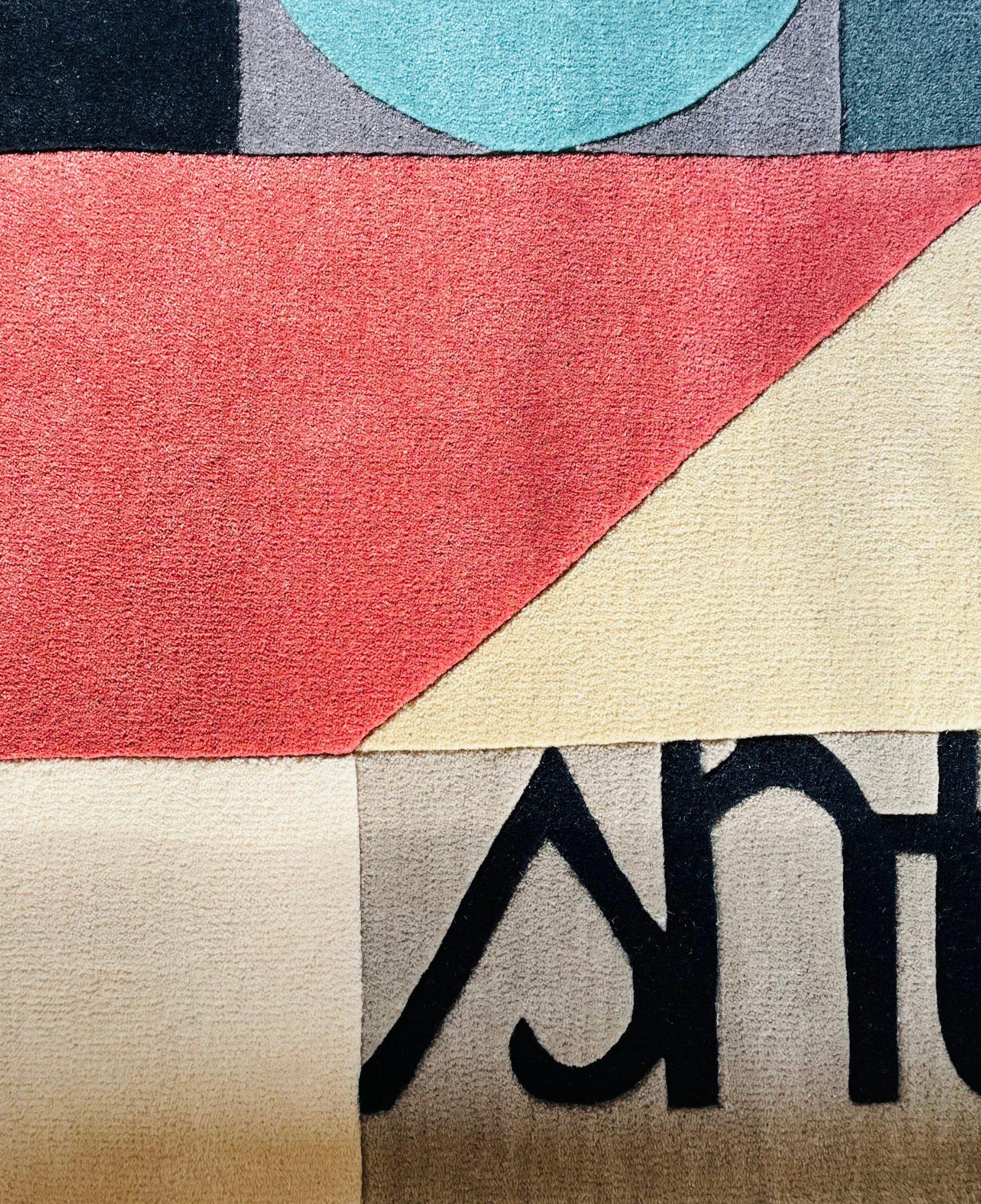 Bauhaus Custom Hand tufted Rug, “Dada Composition