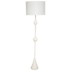 Lampadaire/ Torchère en plâtre fabriqué à la main et sur mesure dans le style de Giacometti