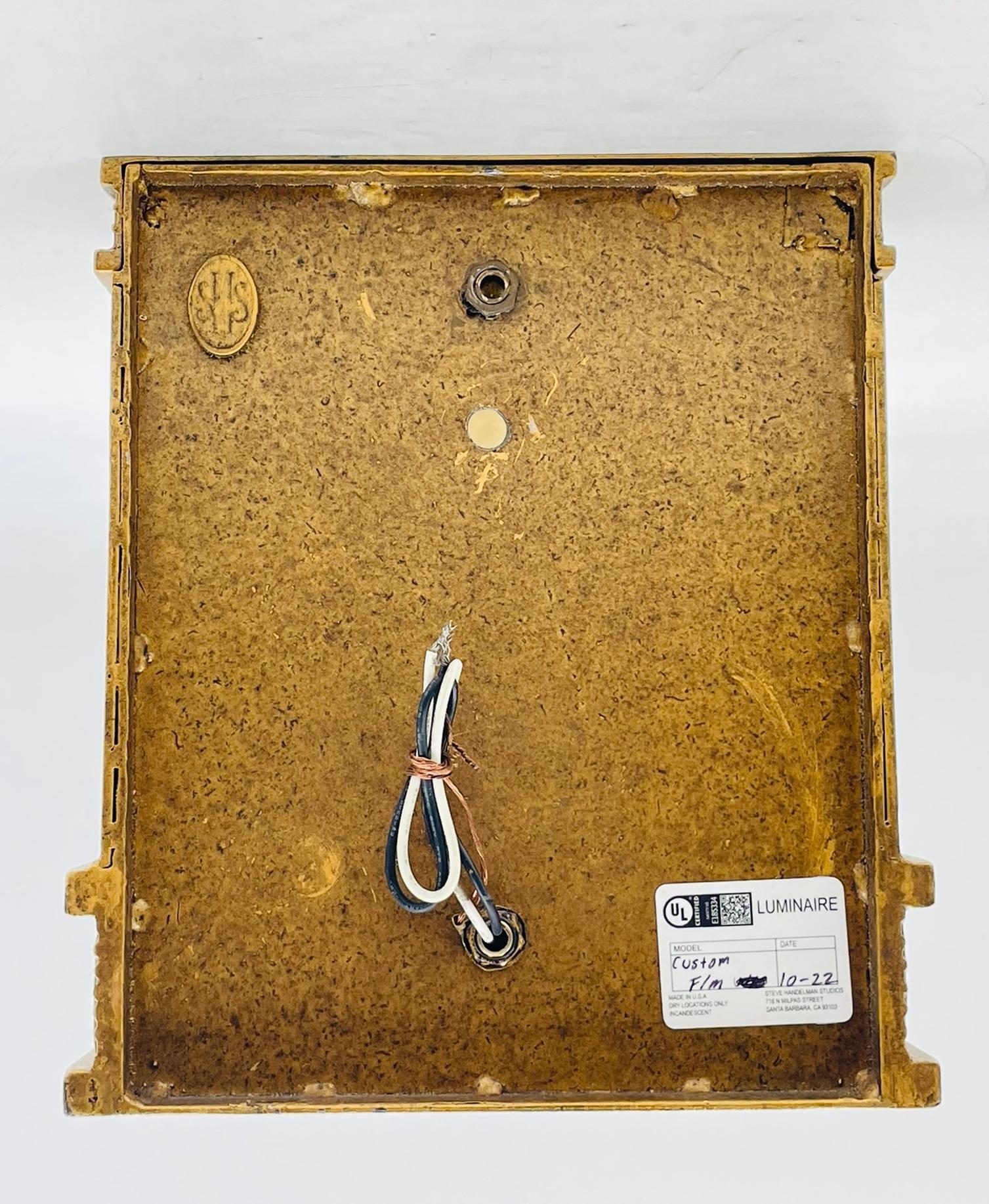 Lámpara de pared hecha a mano por Steve Handelman Studios, California, 2022 en venta 5