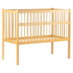 Custom & Handmade Charles Webb Design of Cambridge MA Oak Baby Crib Mid Century