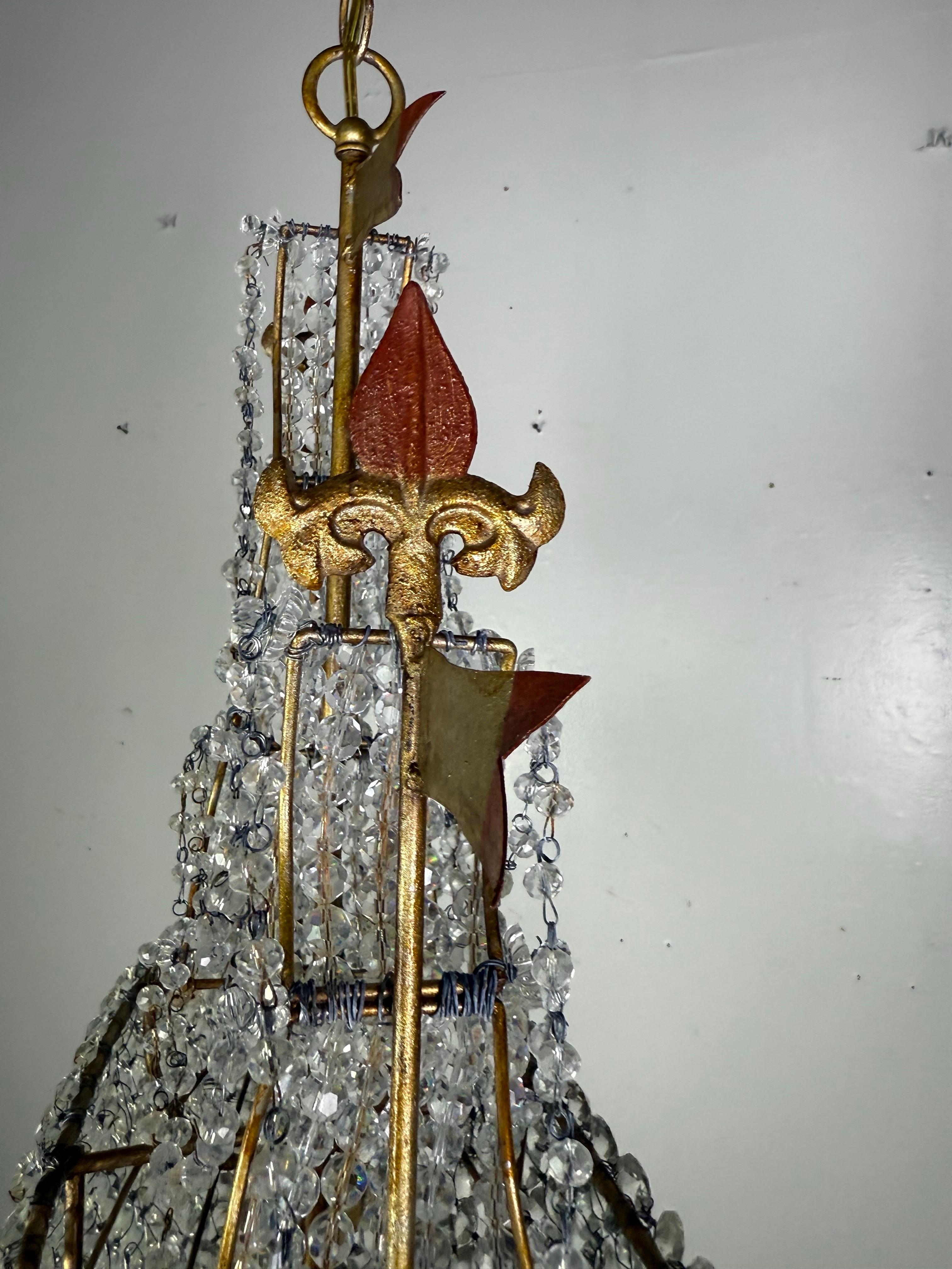 Redondo Crystal Beaded Ship Chandelier by Miamar Home For Sale 5