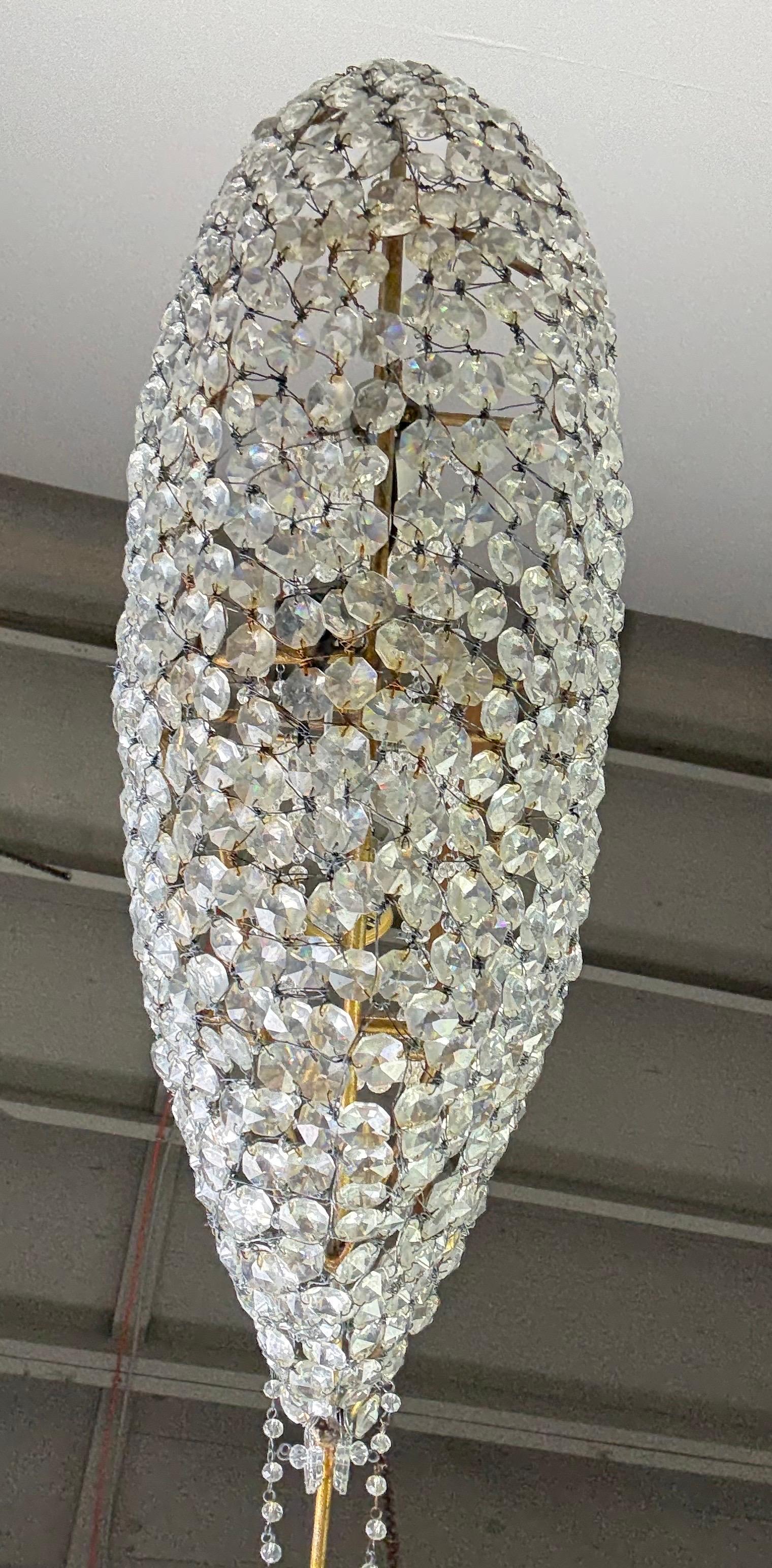 Redondo Crystal Beaded Ship Chandelier by Miamar Home For Sale 8