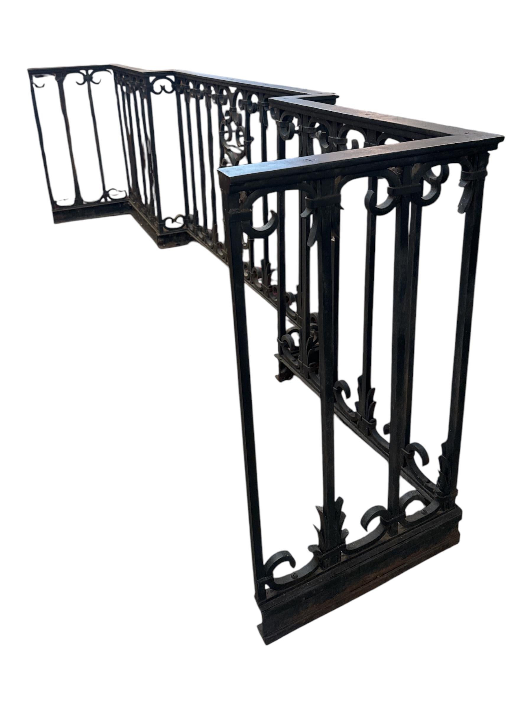Custom Handmade Metal Forged Fireplace In Good Condition For Sale In Pasadena, CA
