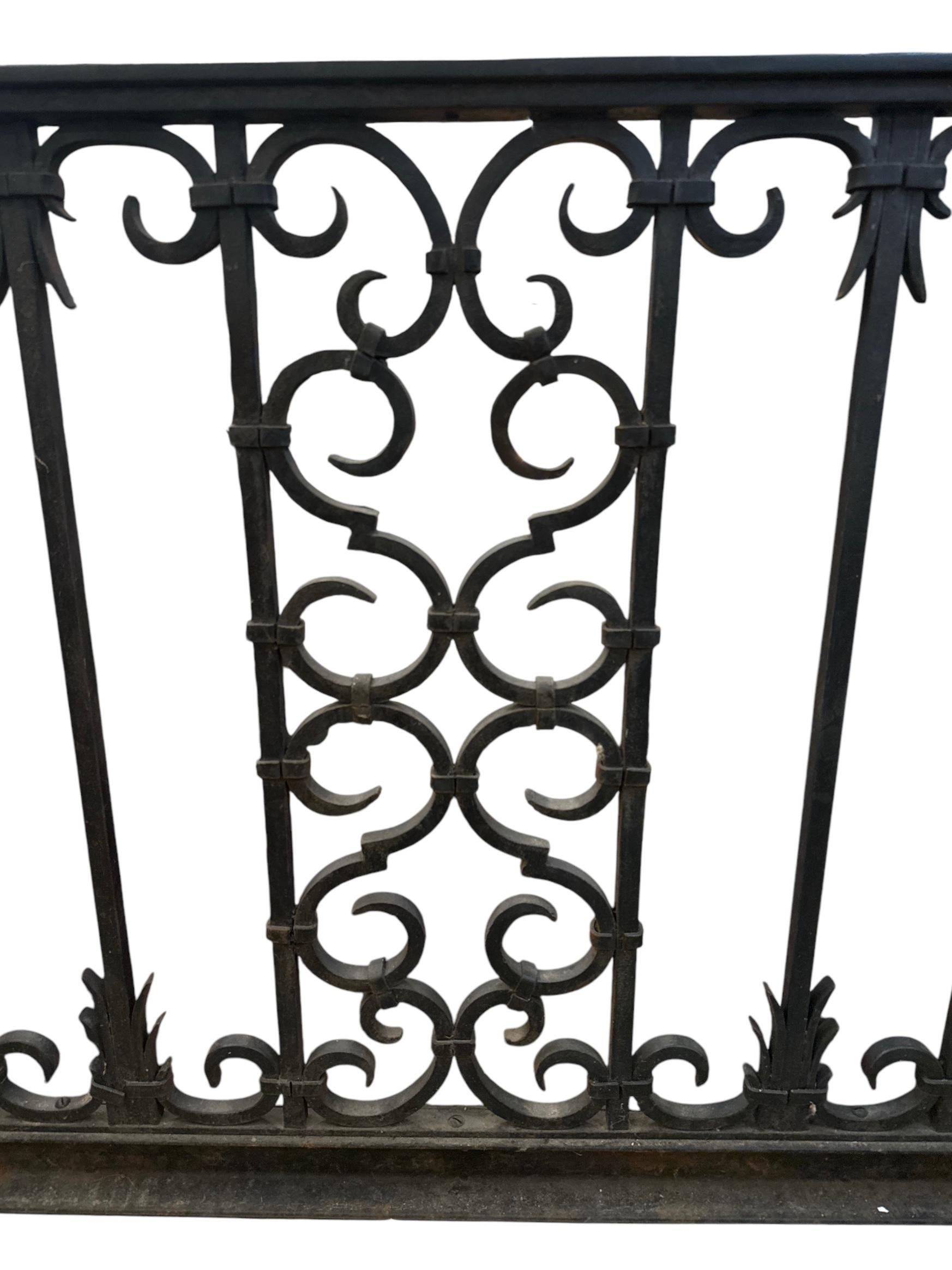 20th Century Custom Handmade Metal Forged Fireplace For Sale