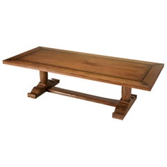 French Style Trestle Dining Table in Reclaimed Walnut Available in Any Size