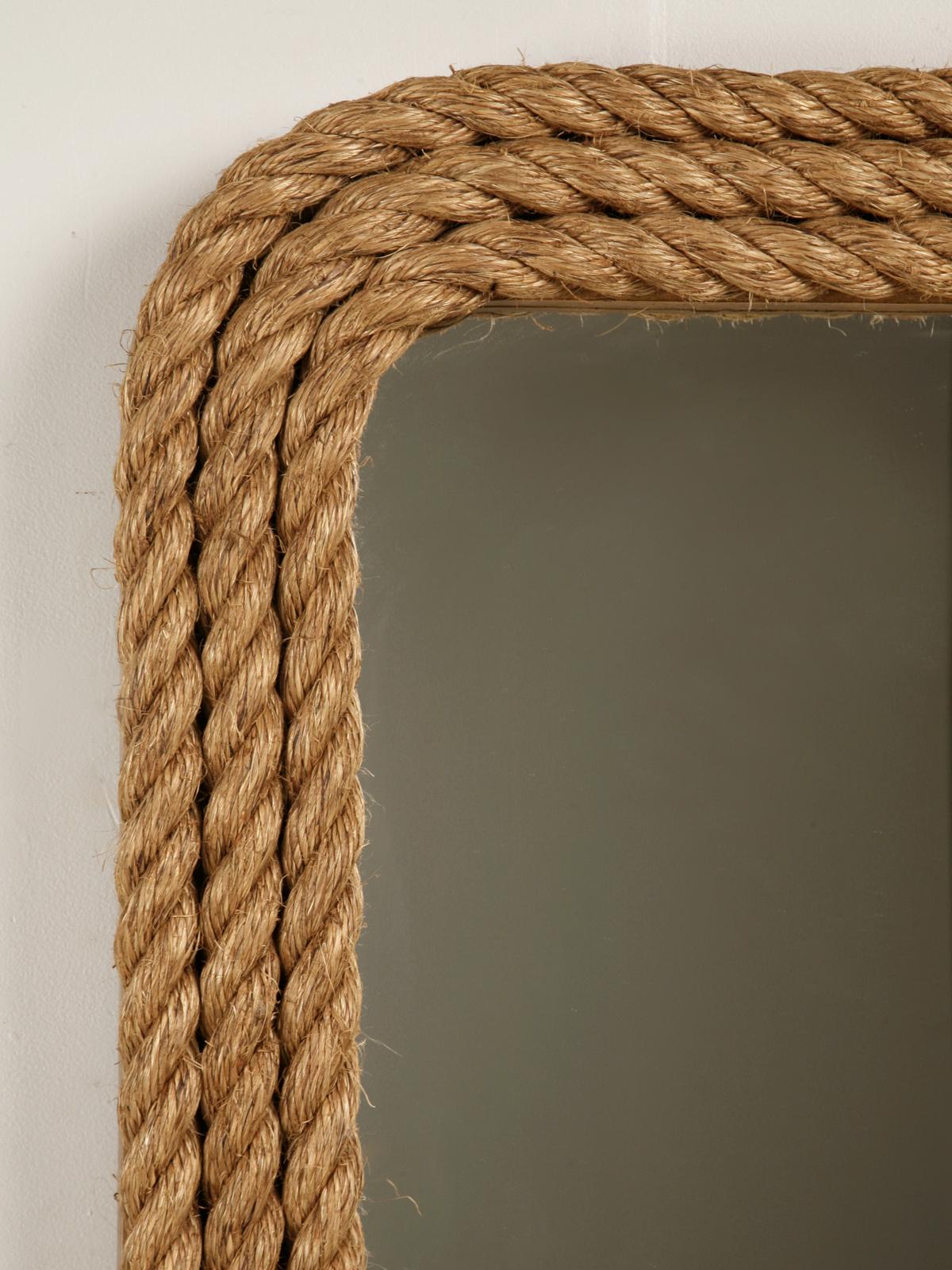American Custom Handmade Rope Border Rectangular Mirror Available in Any Dimension For Sale