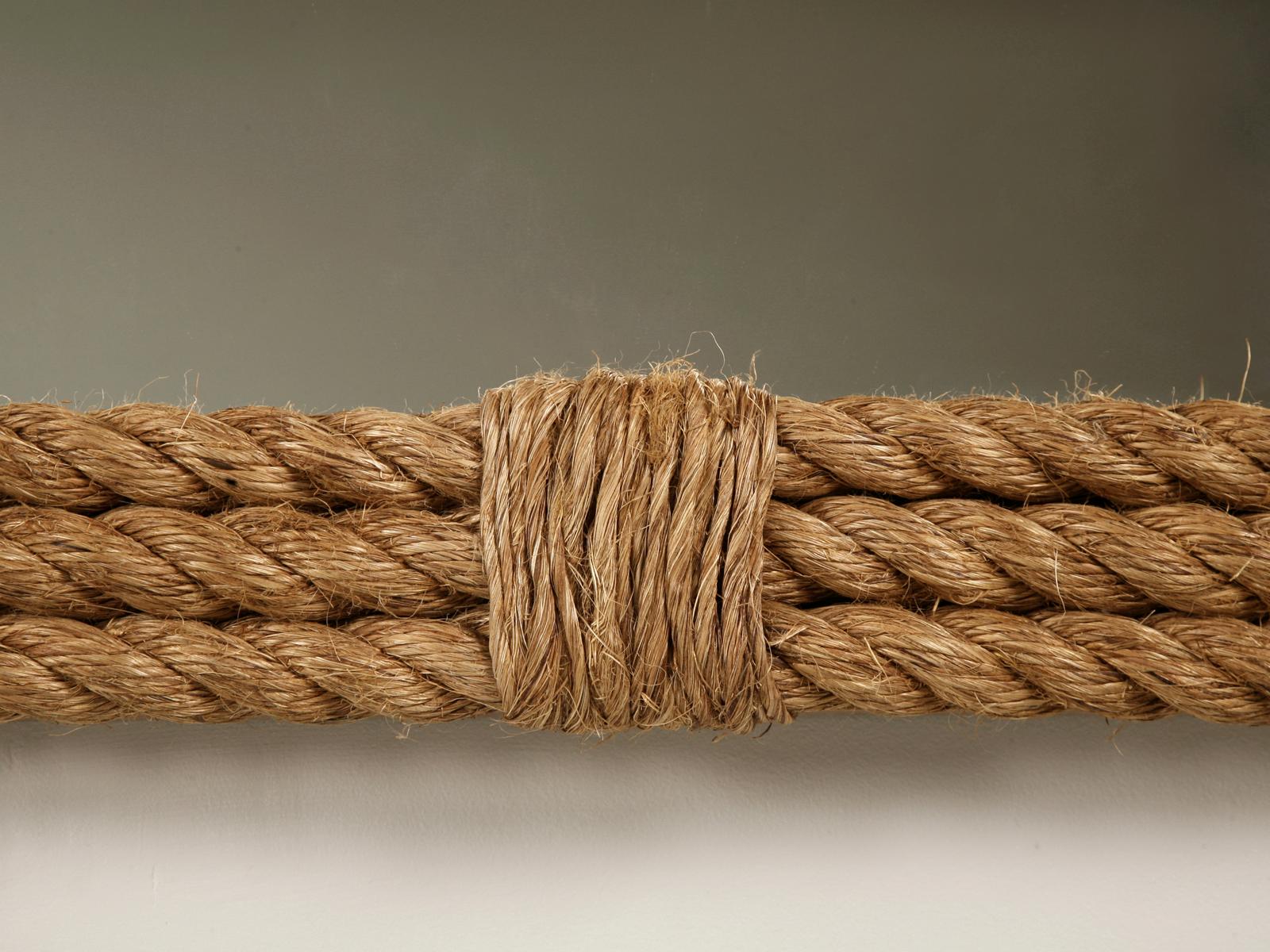 Custom Handmade Rope Border Rectangular Mirror Available in Any Dimension In New Condition For Sale In Chicago, IL