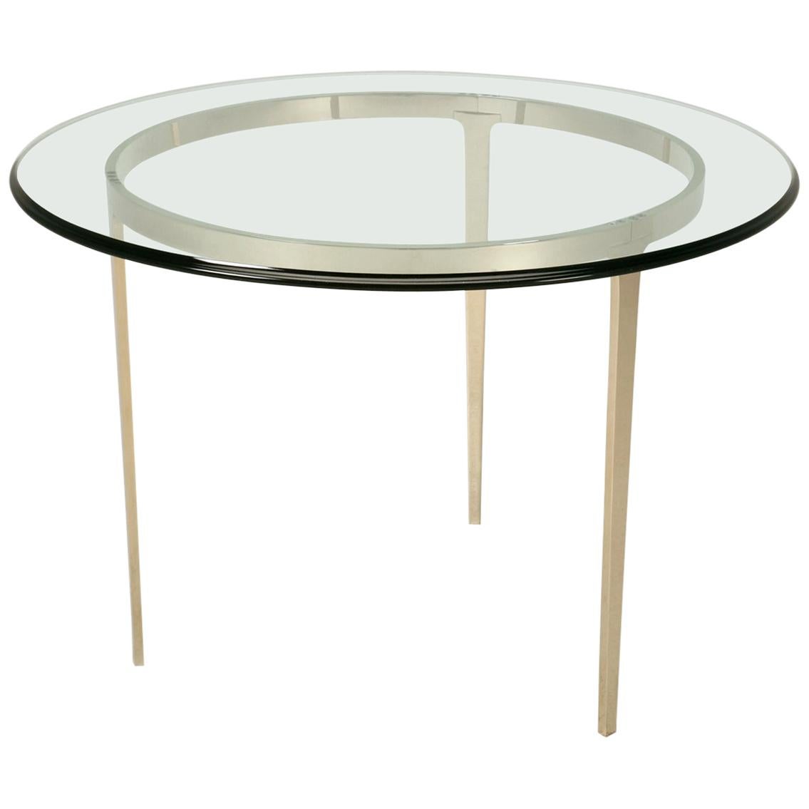 Custom Handmade Round Center Hall Table in Solid Bronze Available in Most Sizes For Sale