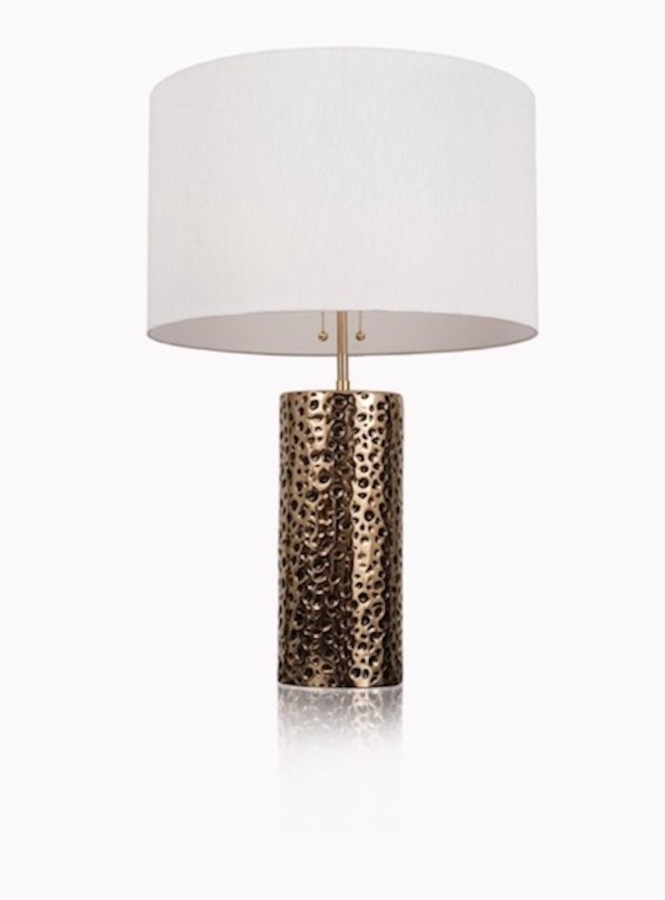 Maßgefertigte handgefertigte „Leopard“-Lampe aus Bronzeguss von NAK (amerikanisch)