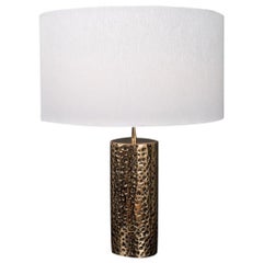 Custom Handmade Sand Cast Bronze 'Leopard' Lamp by NAK