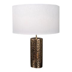 Custom Handmade Sand Cast Bronze 'Leopard' Lamp by NAK