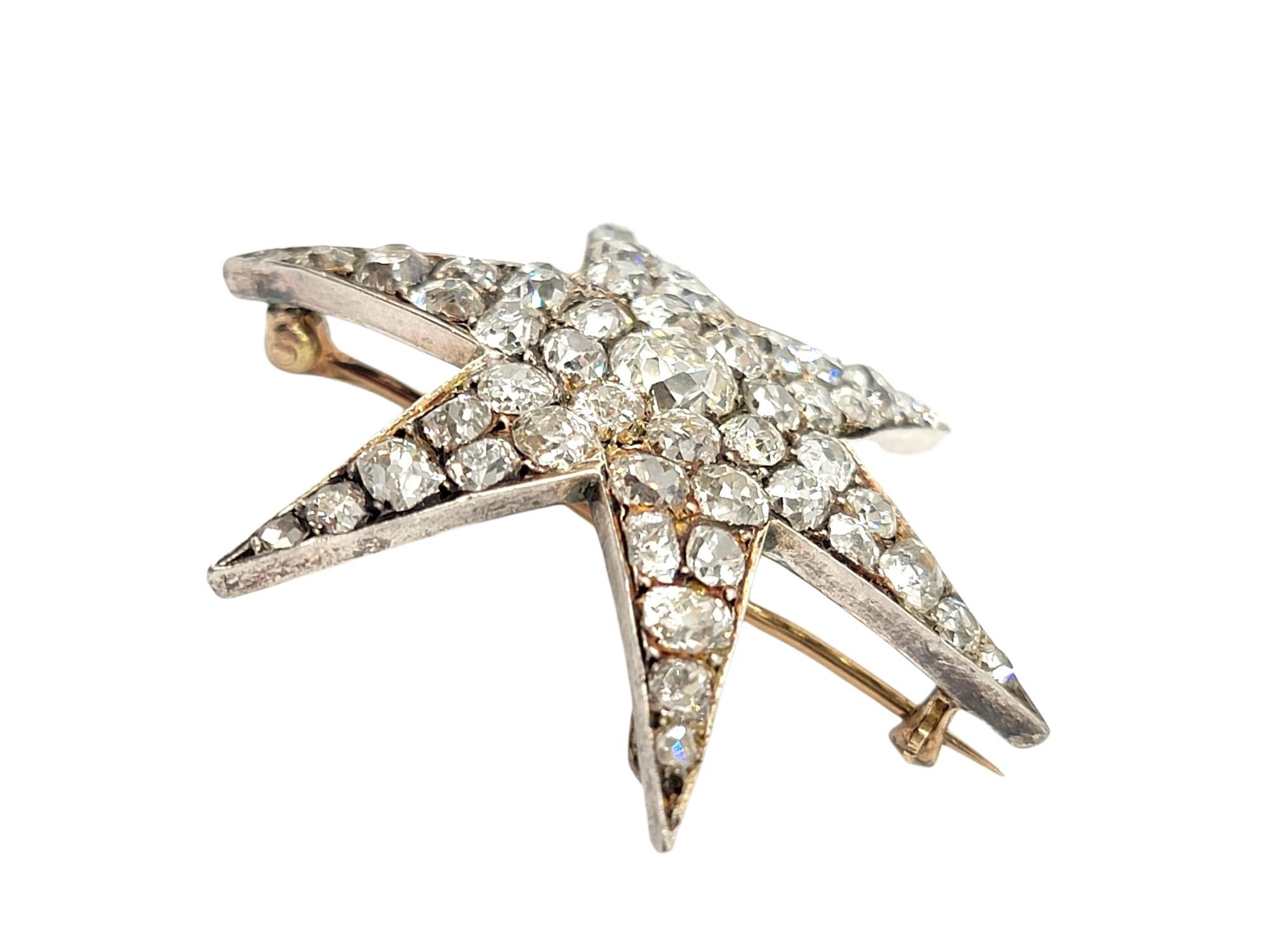 victorian star brooch