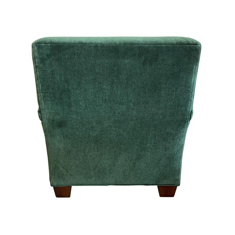 Custom Hickory Chair Green Mohair Macdonald Club Chair In Good Condition For Sale In Locust Valley, NY