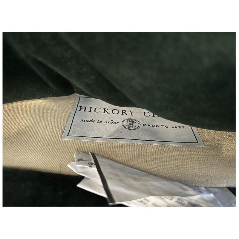 20th Century Custom Hickory Chair Green Mohair Macdonald Club Chair For Sale