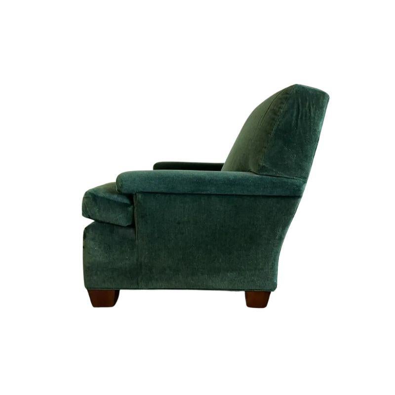 Custom Hickory Chair Green Mohair Macdonald Club Chair For Sale 1
