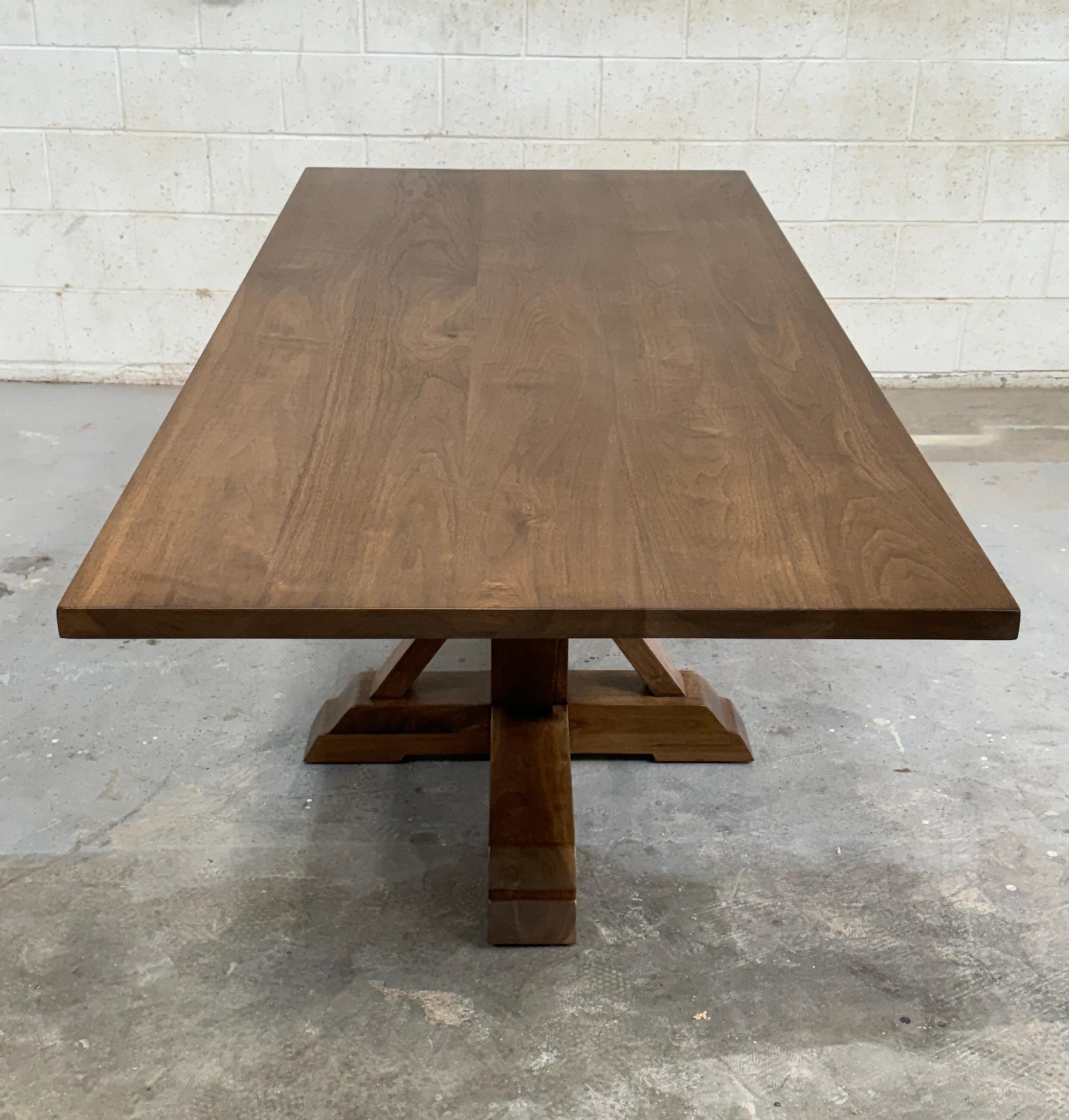 Arts and Crafts Custom Hilda Dining Table made from Walnut For Sale
