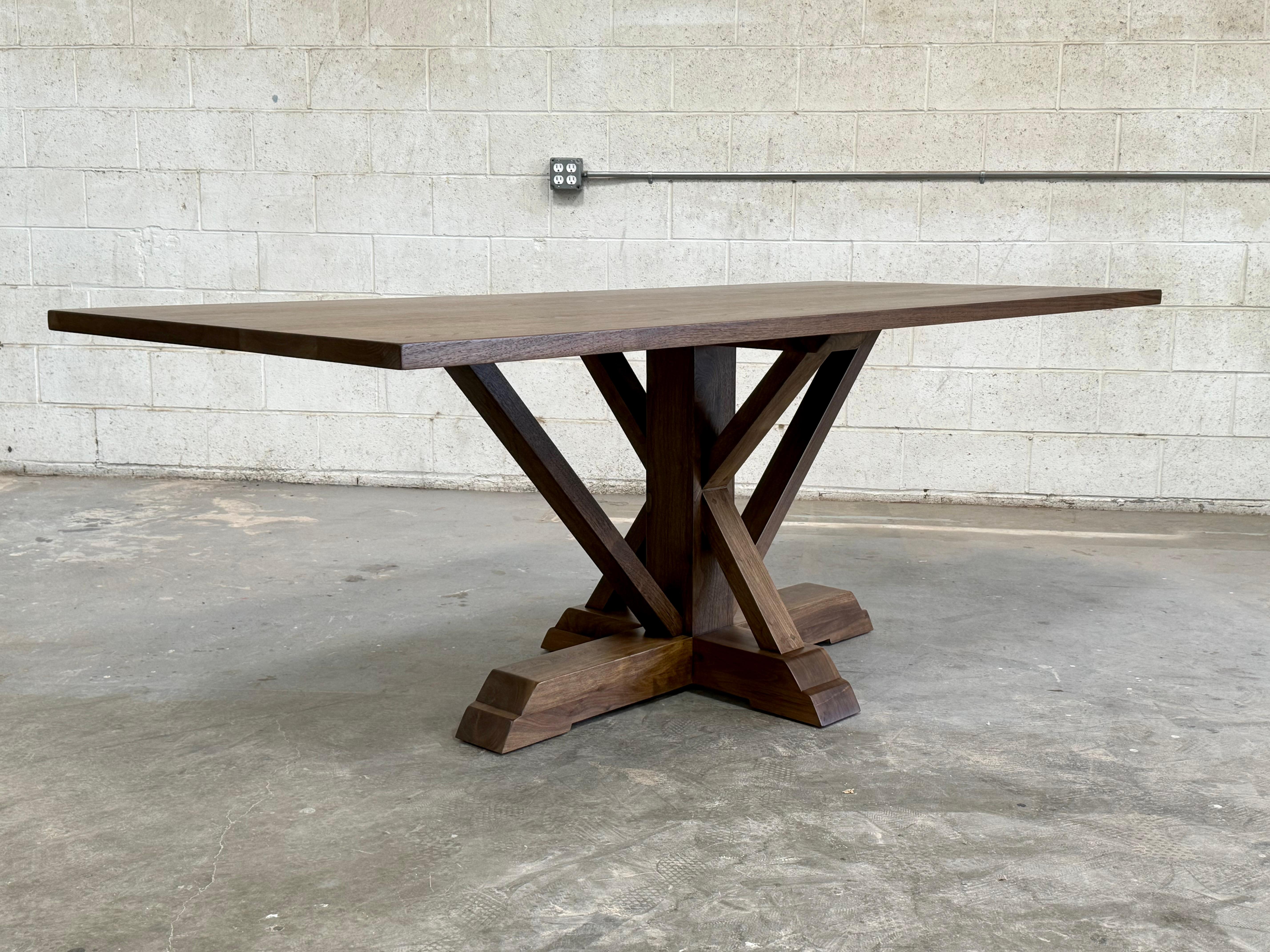 American Custom Hilda Dining Table made from Walnut For Sale