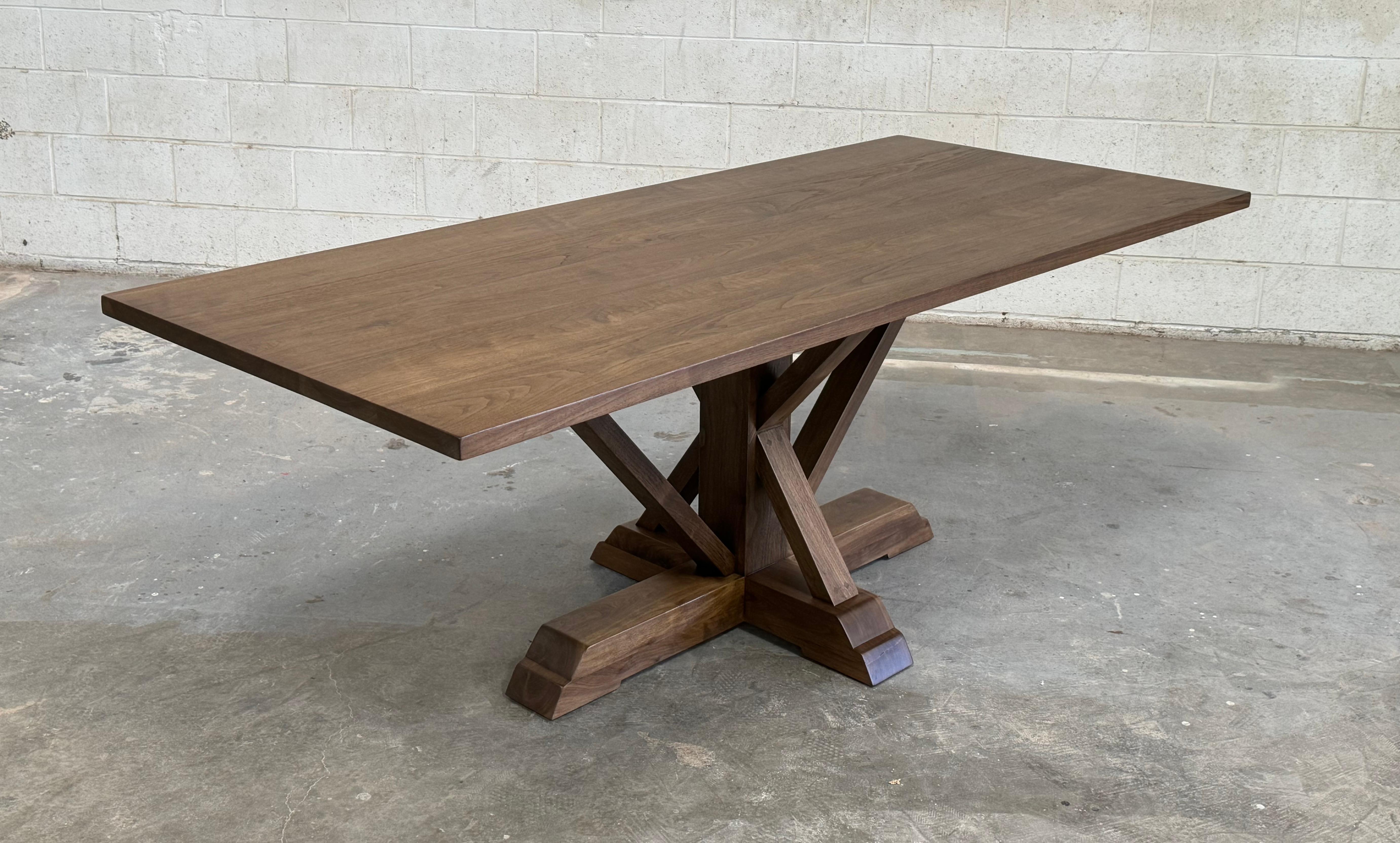 Hand-Crafted Custom Hilda Dining Table made from Walnut For Sale