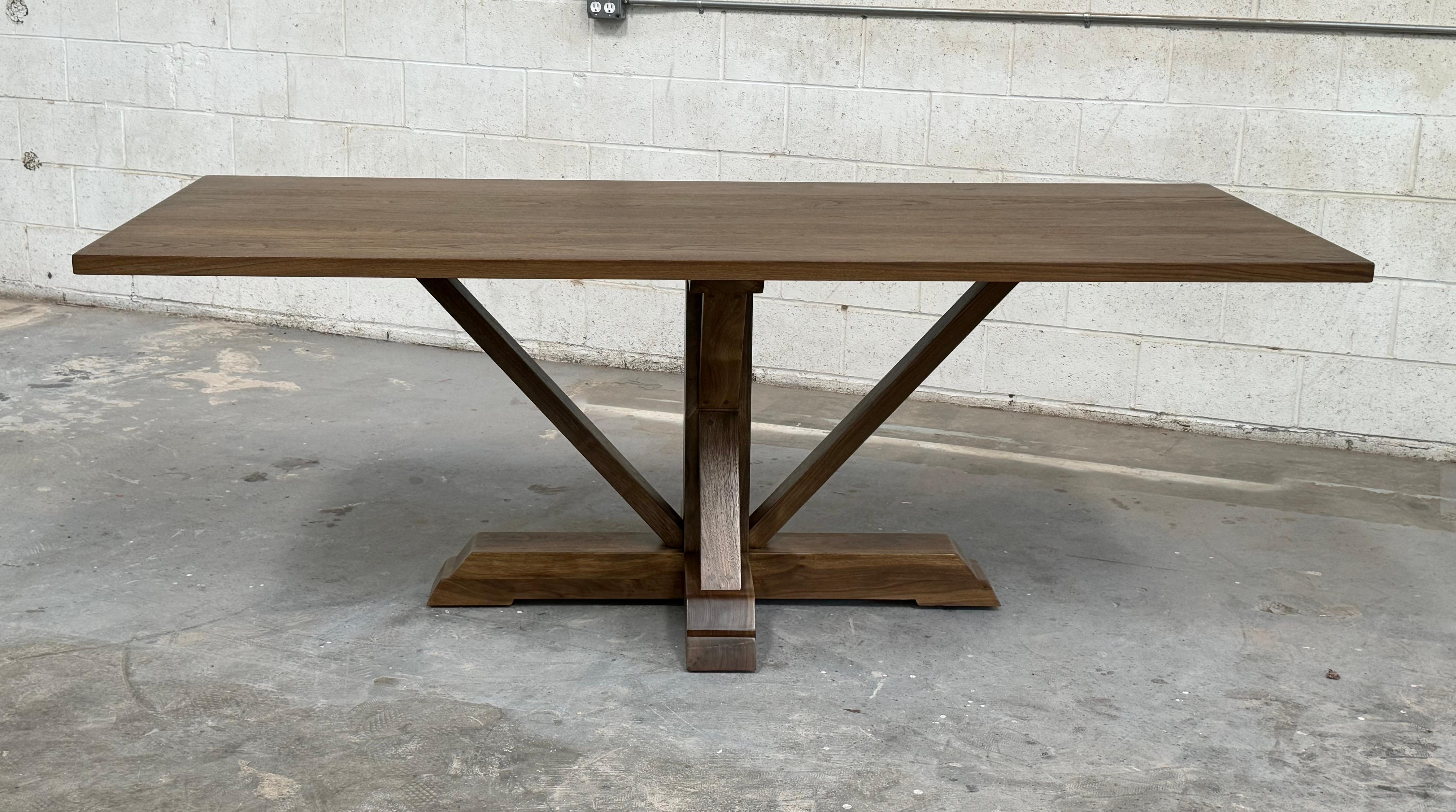 Custom Hilda Dining Table made from Walnut In New Condition For Sale In Los Angeles, CA