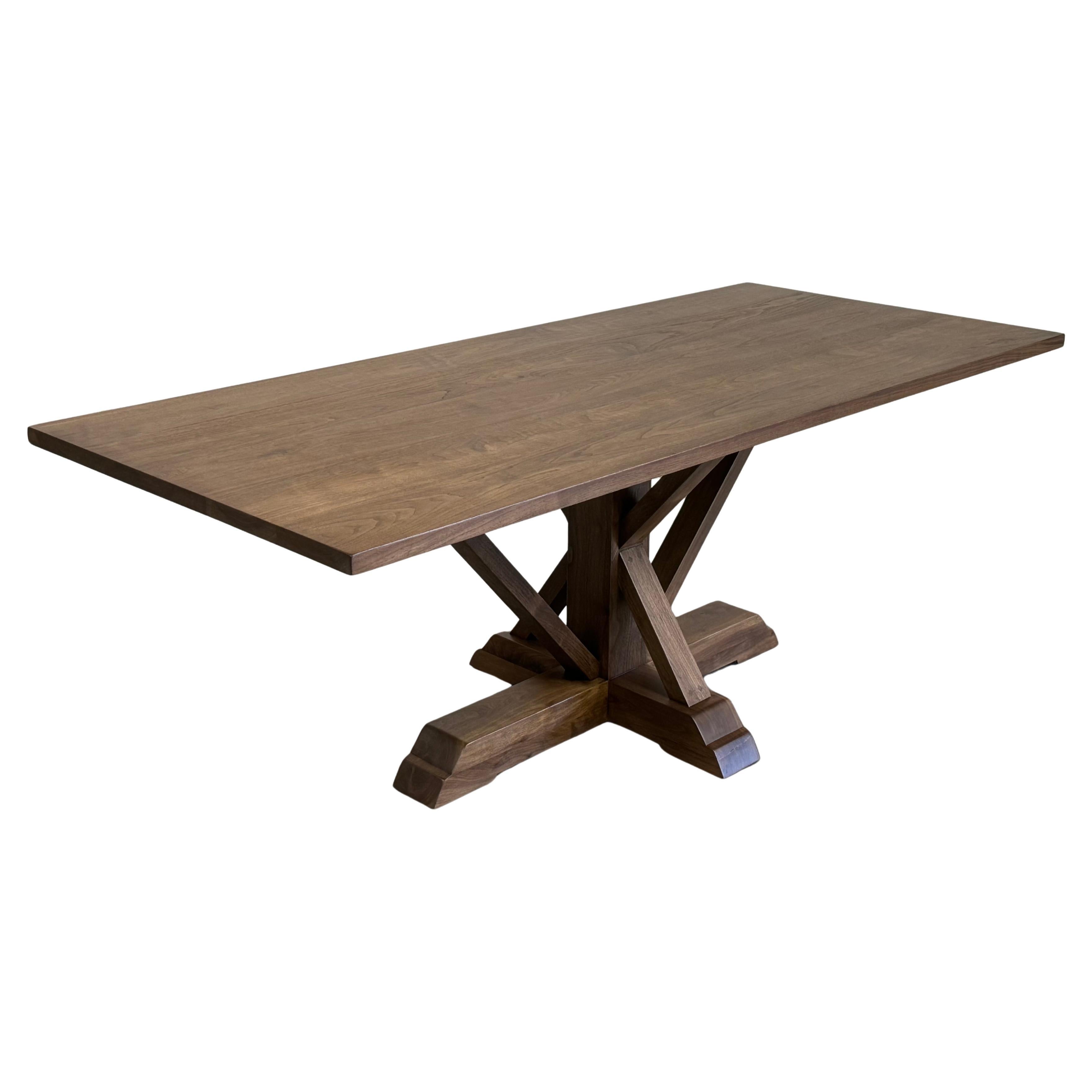 Custom Hilda Dining Table made from Walnut For Sale