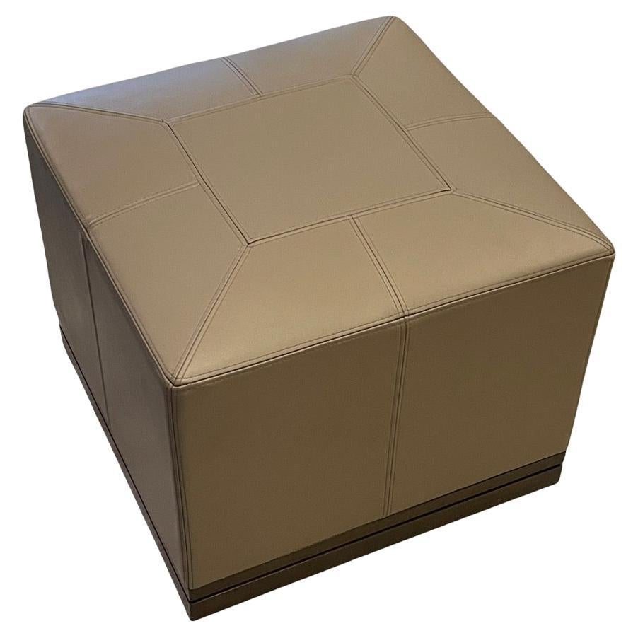 Custom Holly Hunt Archipelago Ottoman in Taupe Color
