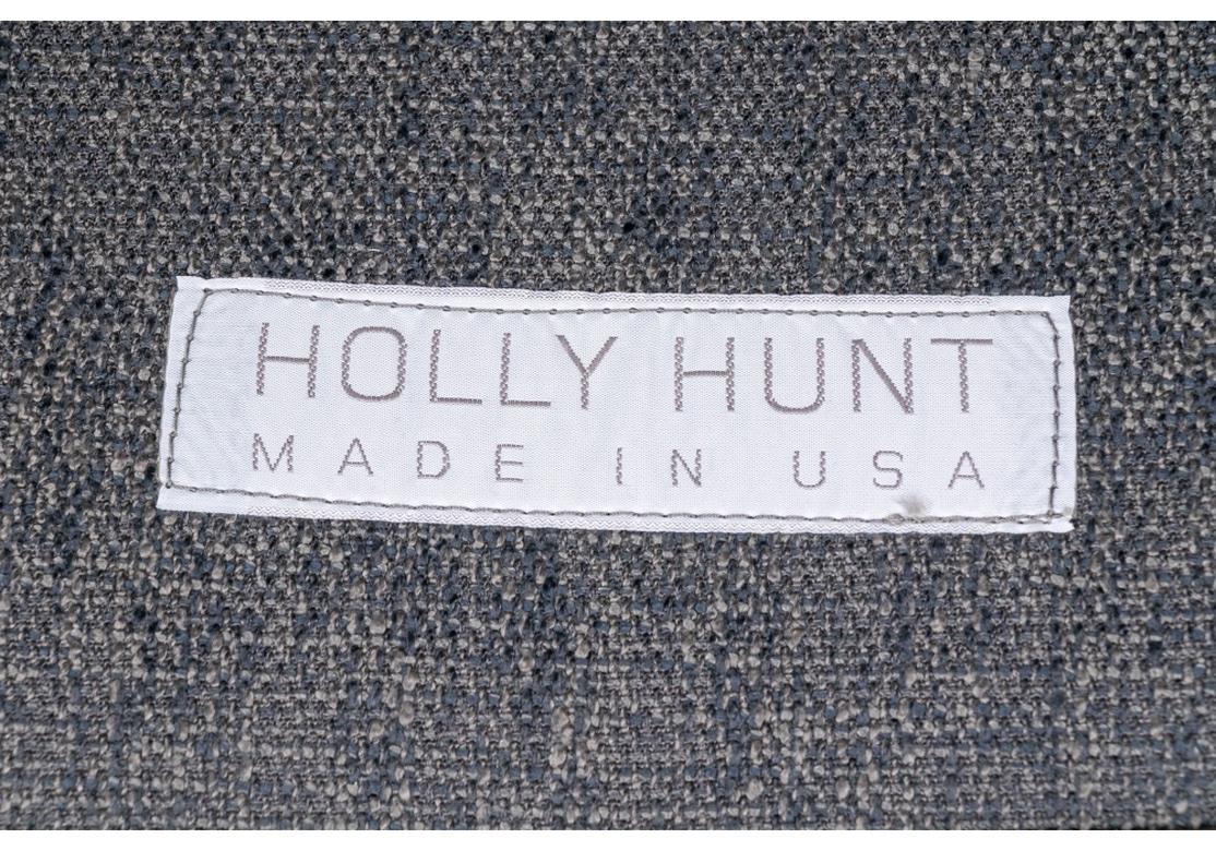 Custom Holly Hunt Leather Jockey Club Chair For Sale 2