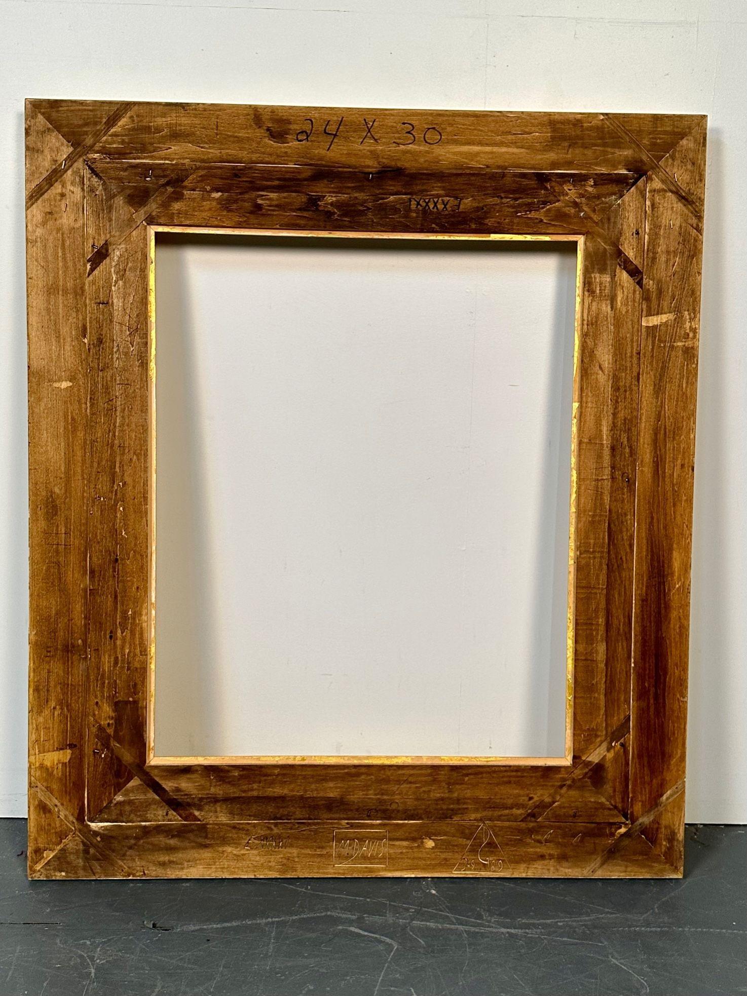 Miroir / cadre de peinture en bois doré sculpté, style Hollywood Regency, sur mesure en vente 4