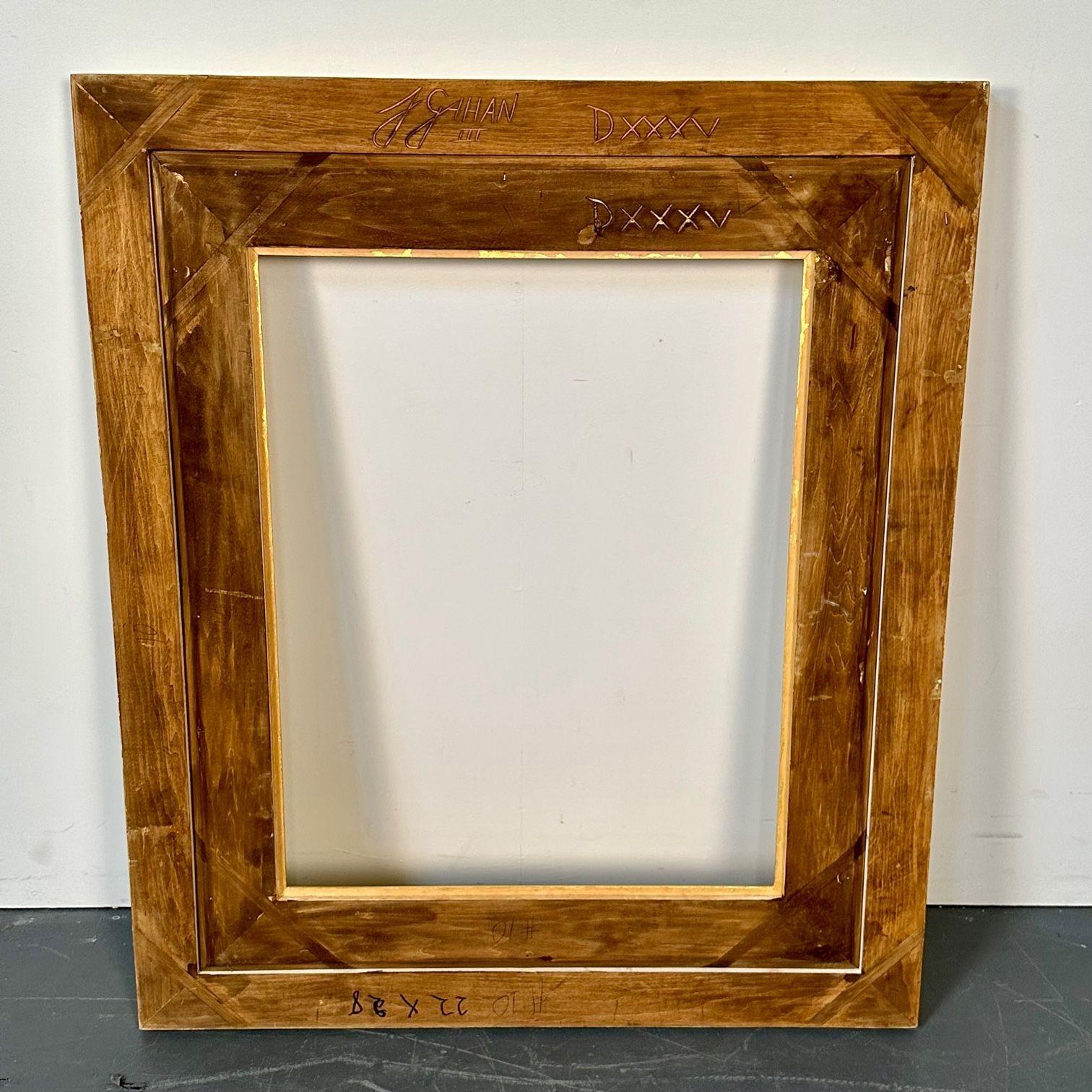 Custom Hollywood Regency Style Carved Giltwood Mirror / Painting Frame For Sale 5