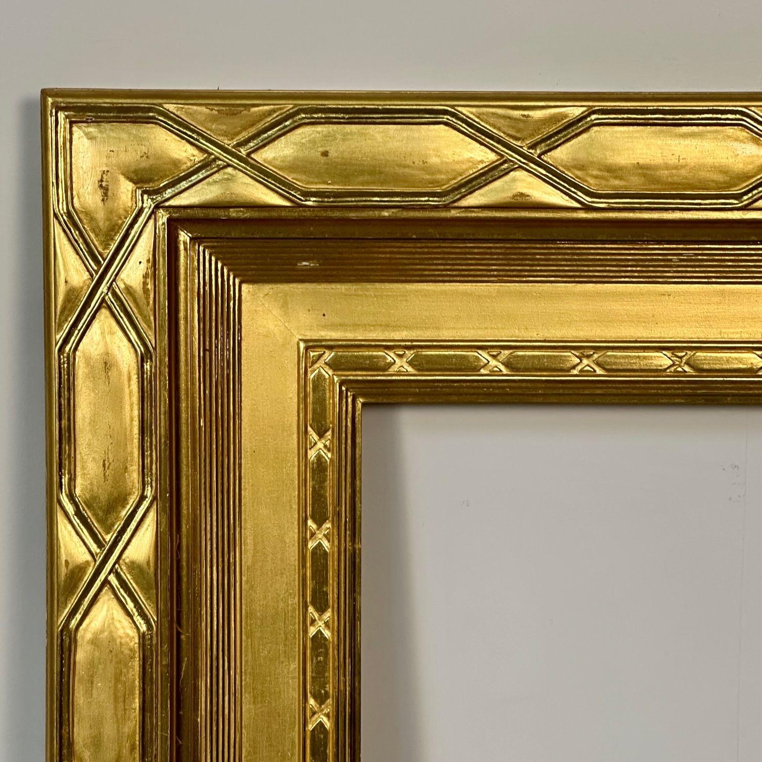 Custom Hollywood Regency Style Carved Giltwood Mirror / Painting Frame For Sale 2