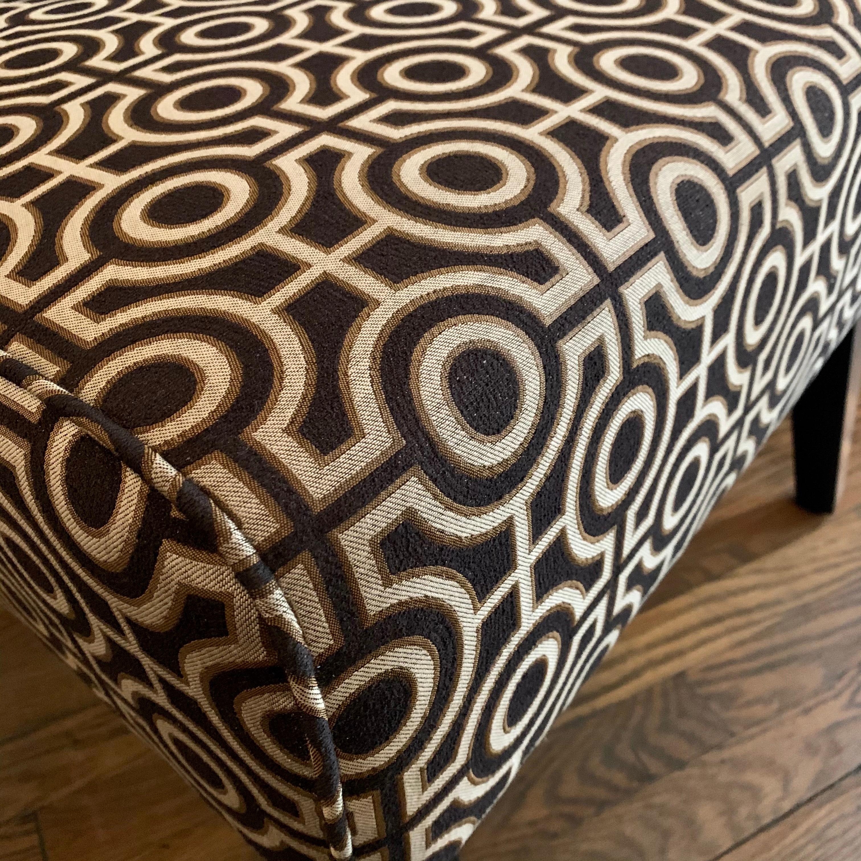 Fabric Custom Hollywood Regency Style Slipper Chair