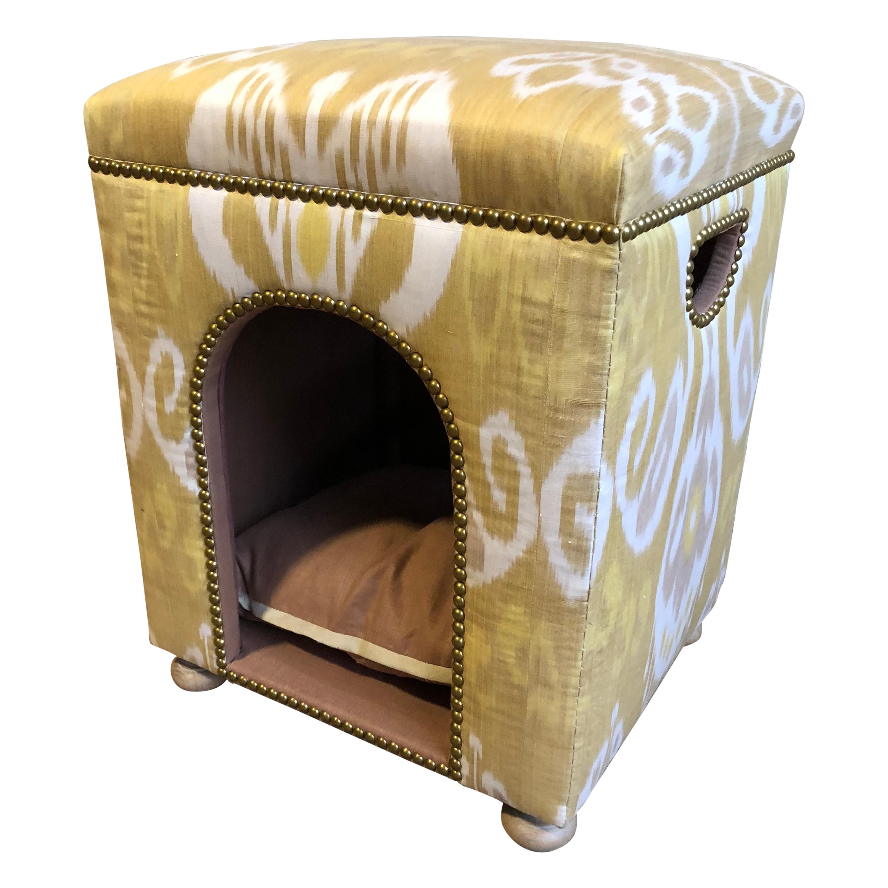 Lit pour chien Ikat personnalisé en vente