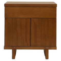 Custom Ikat Nightstand by Lynnea Jean, Handcrafted Oak, USA